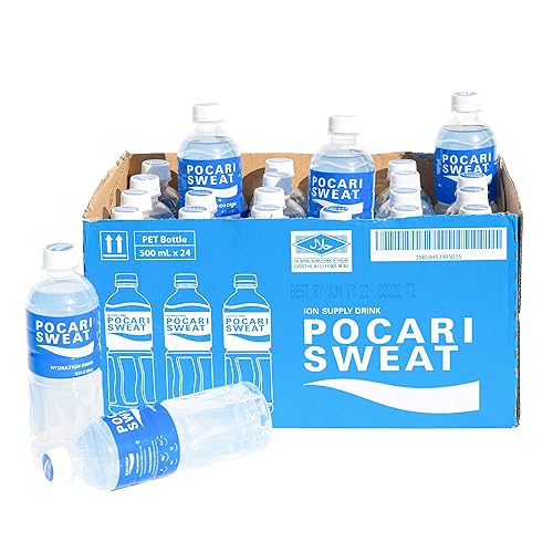 Pocari Sweat Electrolyte Drink, 24 Pack of 16.9 fl oz Bottles – Hydration, Replenishment & Recovery Beverage - Citrus - 16.9 Fl Oz (Pack of 24)
