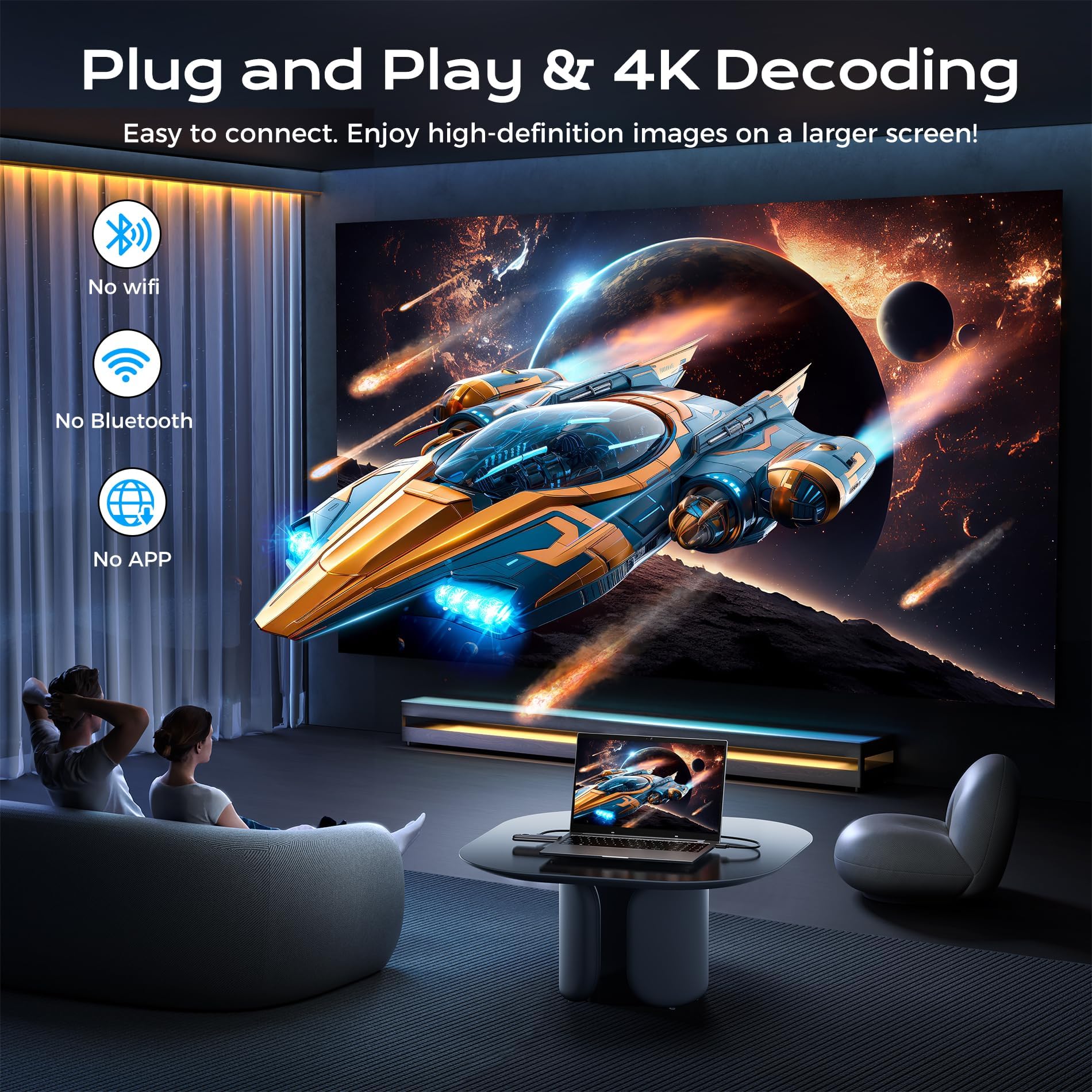 Trasmettitore e Ricevitore HDMI Wireless, Full HD 1080P Dongle HDMI Wireless Extender, Portata 164FT/50M, Doppia Banda 2,4/5G Streaming Video/Audio/File da Laptop, PC, TV Box a Monitor/HDTV/Proiettore