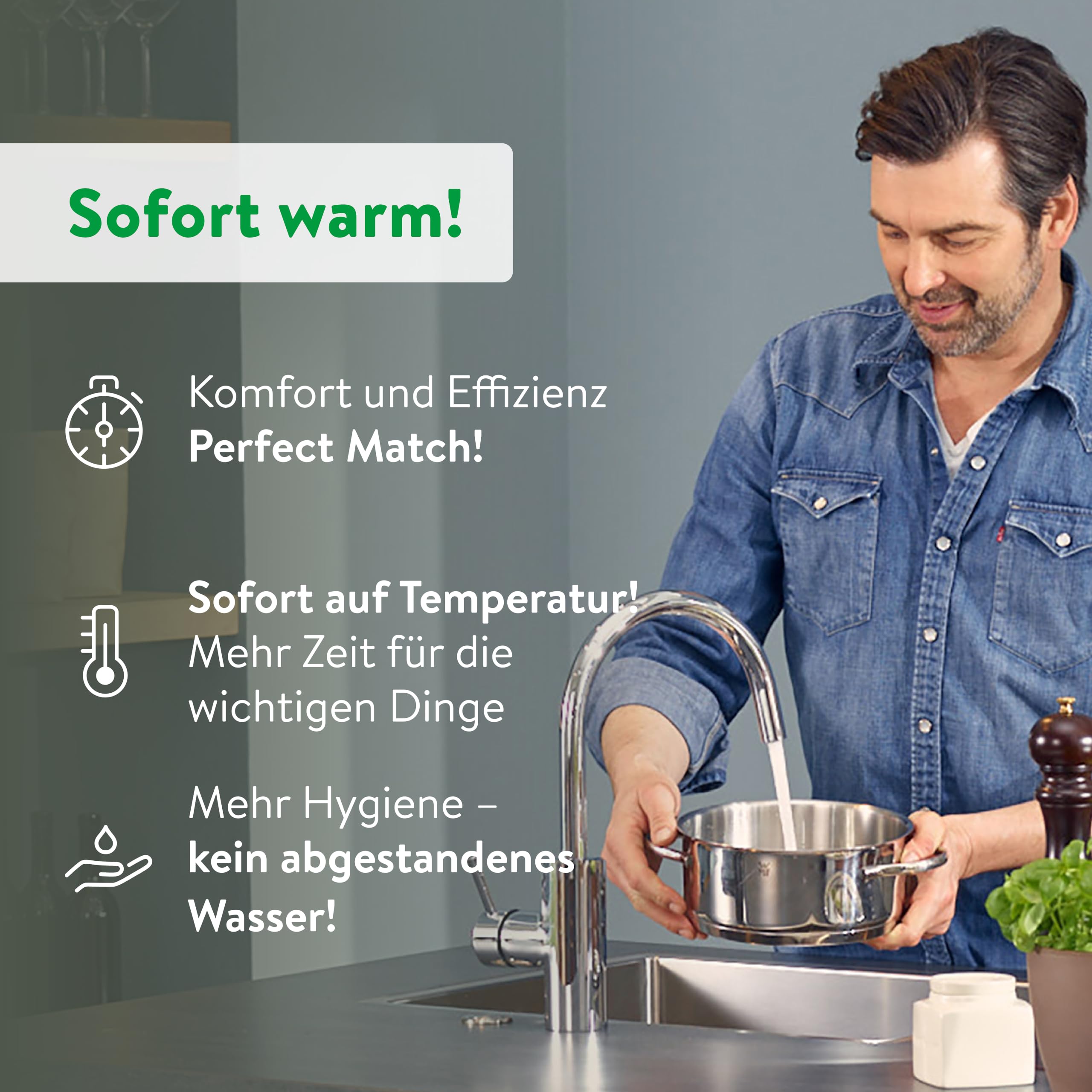 CLAGE CFX-U elektronischer Küchen-Durchlauferhitzer, 11–13,5 kW 400V, mit Fernbedienung, komfortable Temperatureinstellung, schlankes Design zur Untertischmontage, VDE-GS geprüft [Energieklasse A]