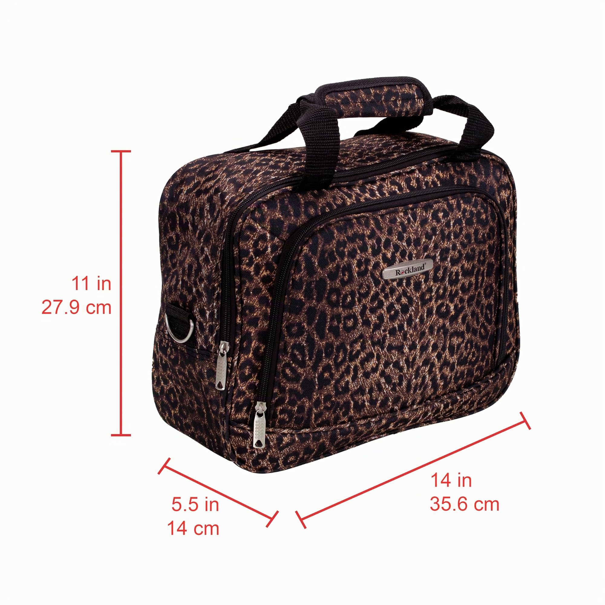 Rockland Set di valigie verticali Softside moda, Leopard, Taglia unica, Set di valigie verticali Softside moda