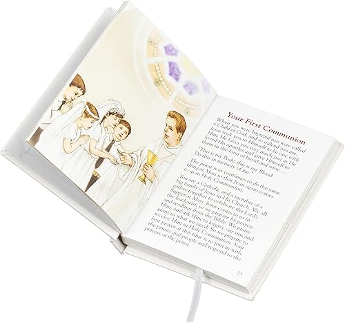 Miniatura 3 de Set de regalo de Primera Comunión para niña con libro de oraciones comunes rosario caja y pin