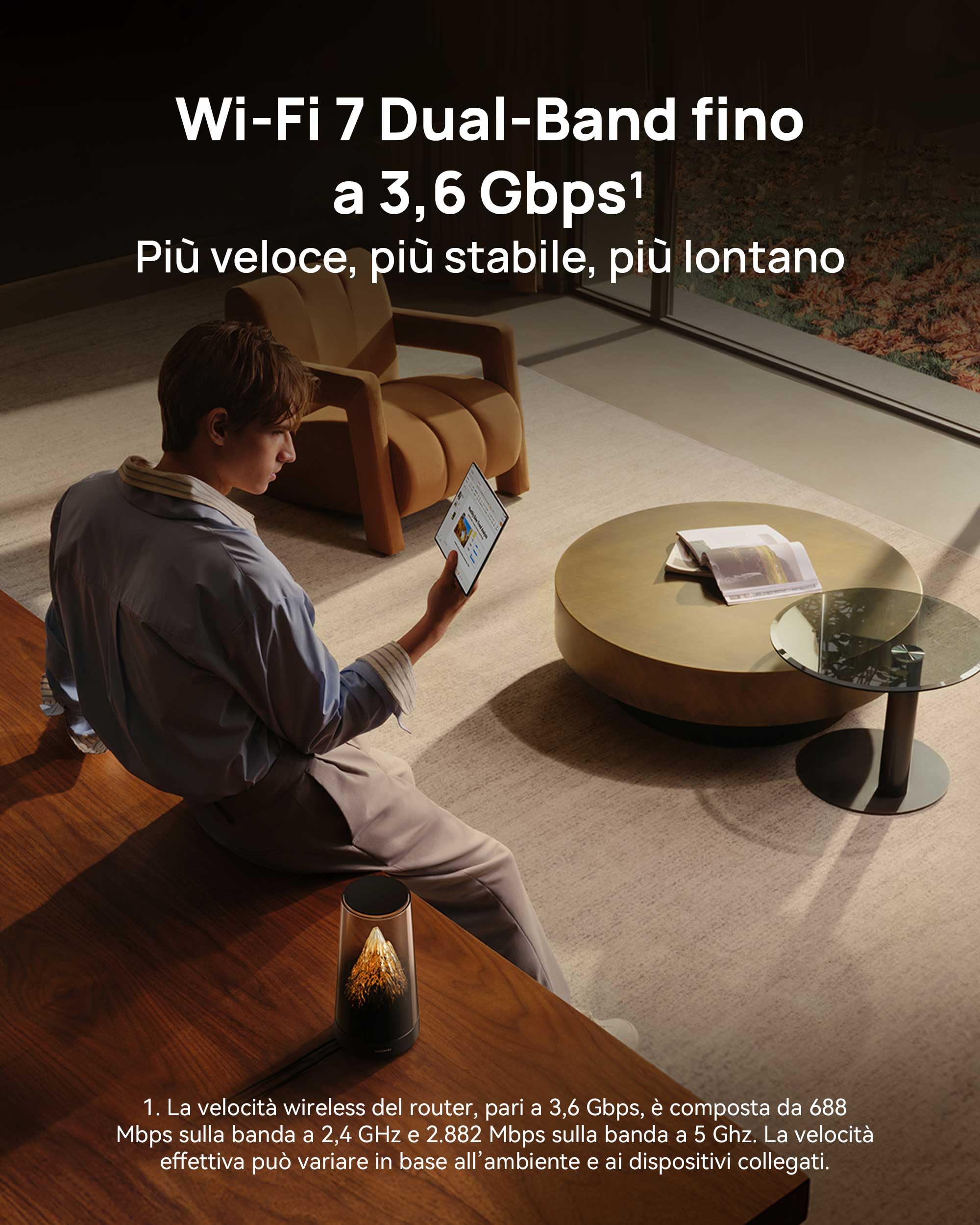 HUAWEI WiFi Mesh X3 Pro Suite Router, Wi-Fi 7 Dual-Band BE3600, Copertura per tutta la casa（3-4 Stanze）, Roaming senza interruzioni, Configurazione Semplice, Controllo genitoriale, Garanzia di 30 mesi