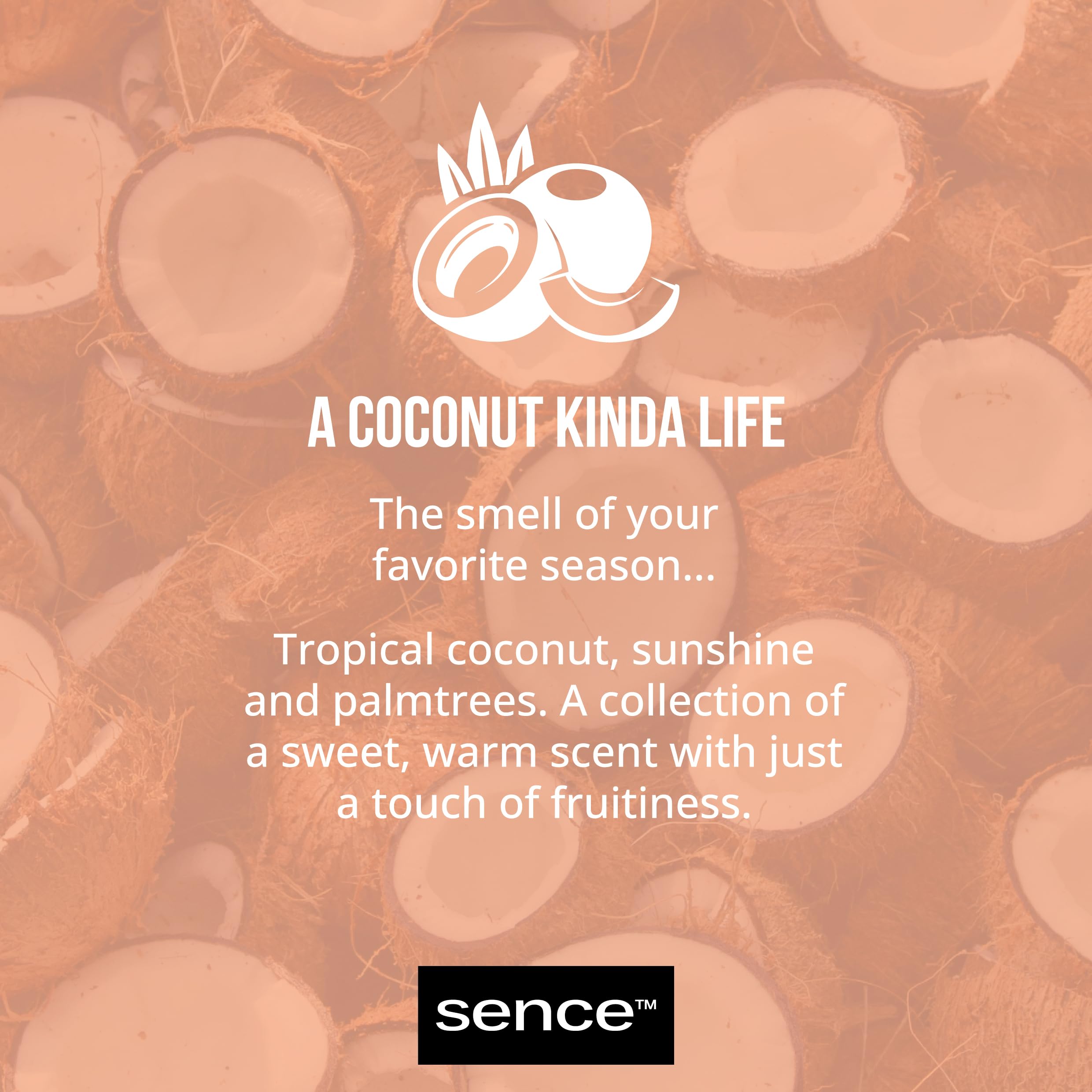 Sence Body Scrub Coconut, Exfoliante de sal marina de coco, vegano con toque tropical, aceite de jojoba y vitamina E, exfoliante cosmético de aceite de coco, cuidado de belleza, aceite de coco natural