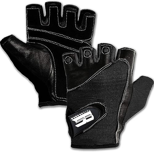 RIMSports Workout Gloves for Men and Women - Breathable Weight Lifting Gloves for Gym Exercise Weightlifting Cycling Rowing Training Leather Palm