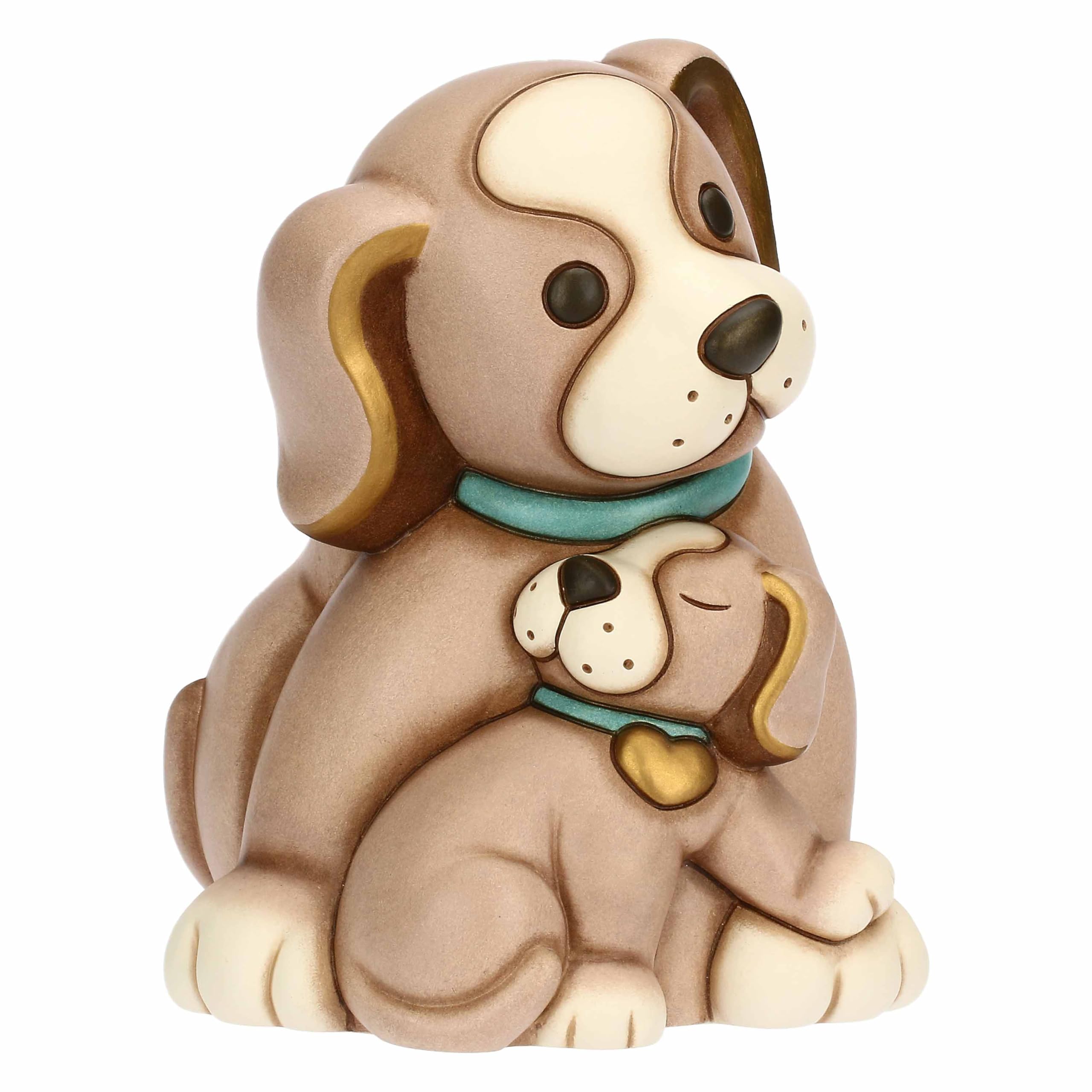 THUN Paar Hunde Todo Papa und Welpe, Keramik, Kollektion Andere Neuheiten 2025, 17,5 x 16,7 x 20,1 cm