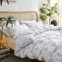 Nayoroom Blue Floral Duvet Cover Set Queen Spring Cottagecore Bedding