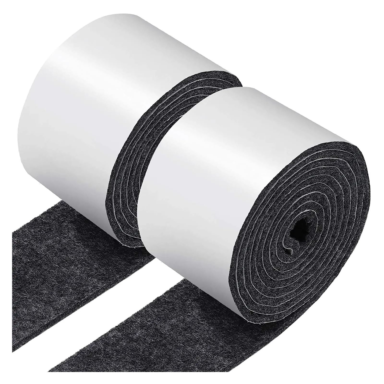 Felt Furniture Protector 2Pcs Self Adhesive Furniture Felt Strips DIY Shape Sliding Pad Tape Polyester Strip Roll Black Floor Protector(2pcs Dark Grey,Width 5cm)
