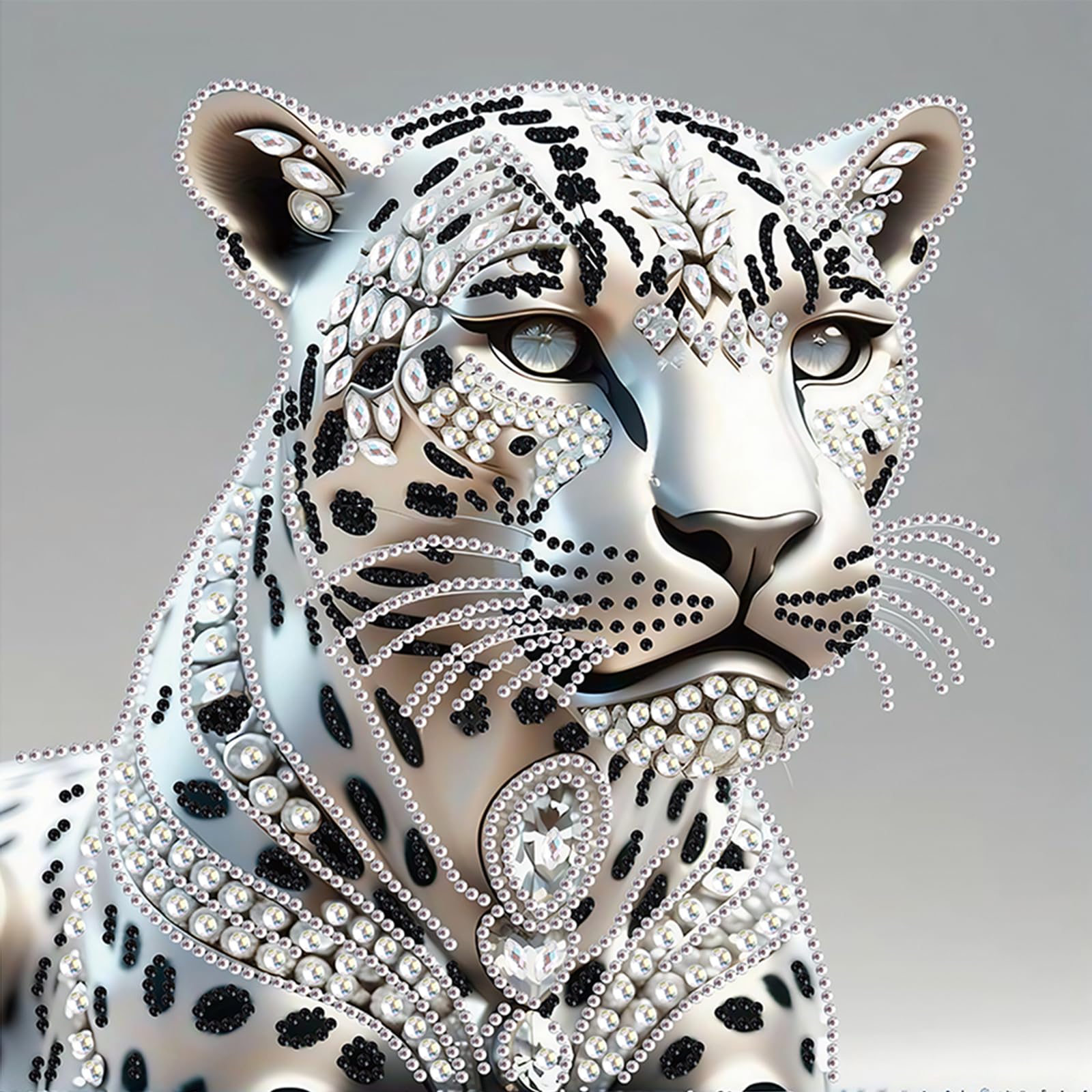 Syu169 Leopard Shape Dimond Partial Special Shaped Diamond Art Painting Kits For Adults Beginners, Crystal Rhinestone Gem Diamond Art Craft Kit Perfect For Home Wall Decor 11.81X11.81inch