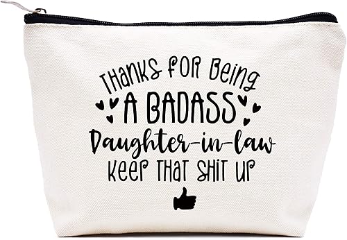 Miniatura 150 de LIBIHUA Bolsa de maquillaje para mujer, bolsa de cosméticos regalos para ella, bolsa de viaje femenina, Beige natural, 283-a mi increíble tía futura