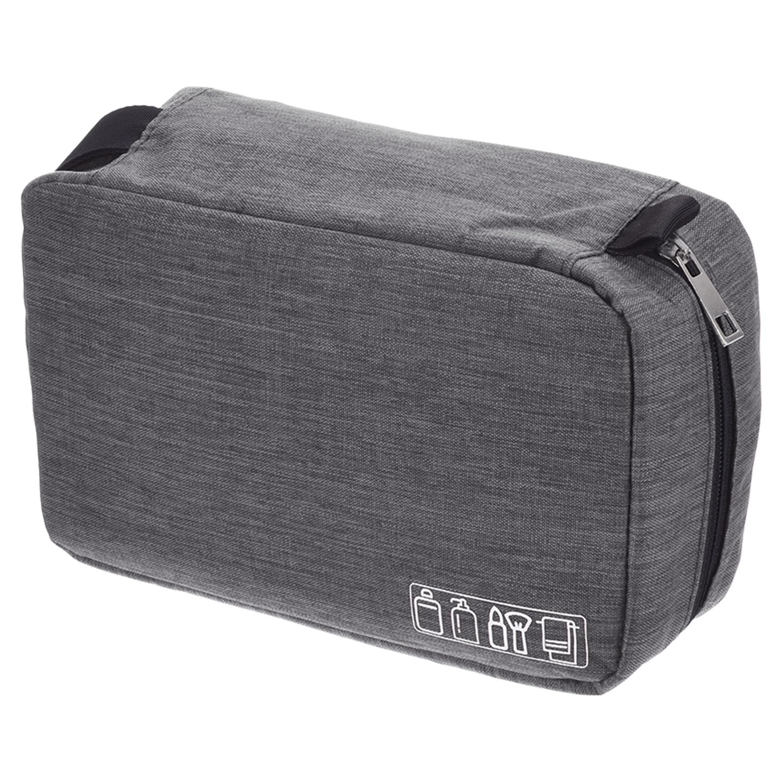 PATIKIL Travel Toiletry Bag, Portable Makeup Organizer Waterproof Toiletry Bag with Hanging Hook for Men and Women, Gray