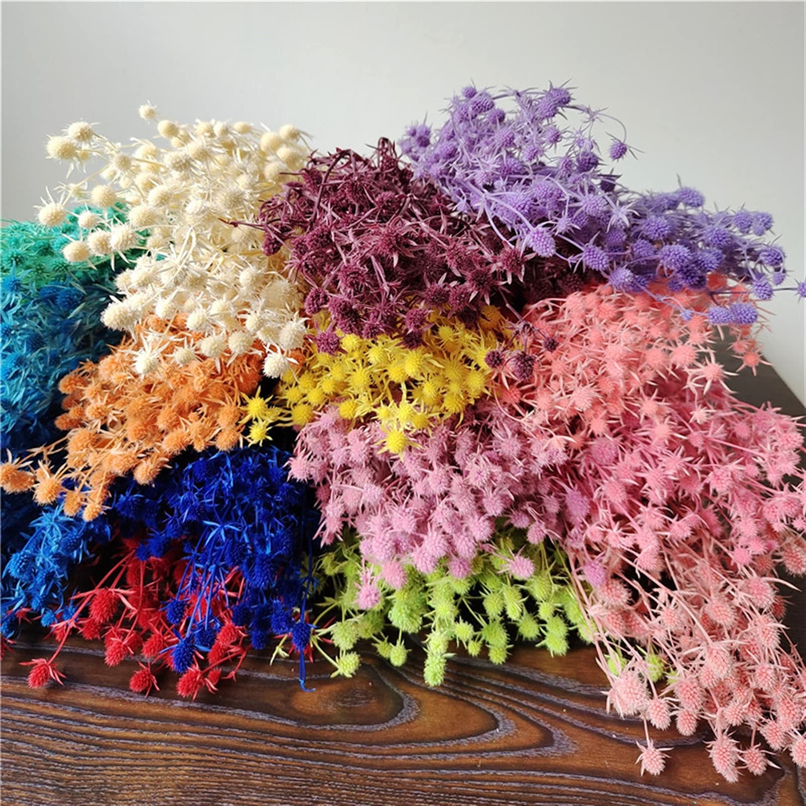 WQAZ Flores secas Naturales Conservado San Valentín frutal seco Verdadero Amor Natural Fruta Ramo Fiesta casa Mesa decoración eterna Vida Flores Bonita Planta Decoración de Banquete de Boda