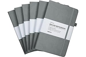 OMEYA Classic Hardcover 6-Pack Journal Notebook Set