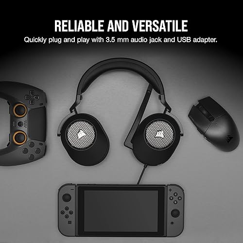 Miniatura 6 de Auriculares con cable para juegos multiplataforma Corsair HS65 Surround Dolby Atmos SonarWorks SoundID Compatible con iCUE PC, Mac, PS5, PS4,