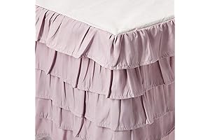 Elegant Comfort Lavender/Lilac Bed Skirt: Luxurious Purple Embellishment for Your Bed