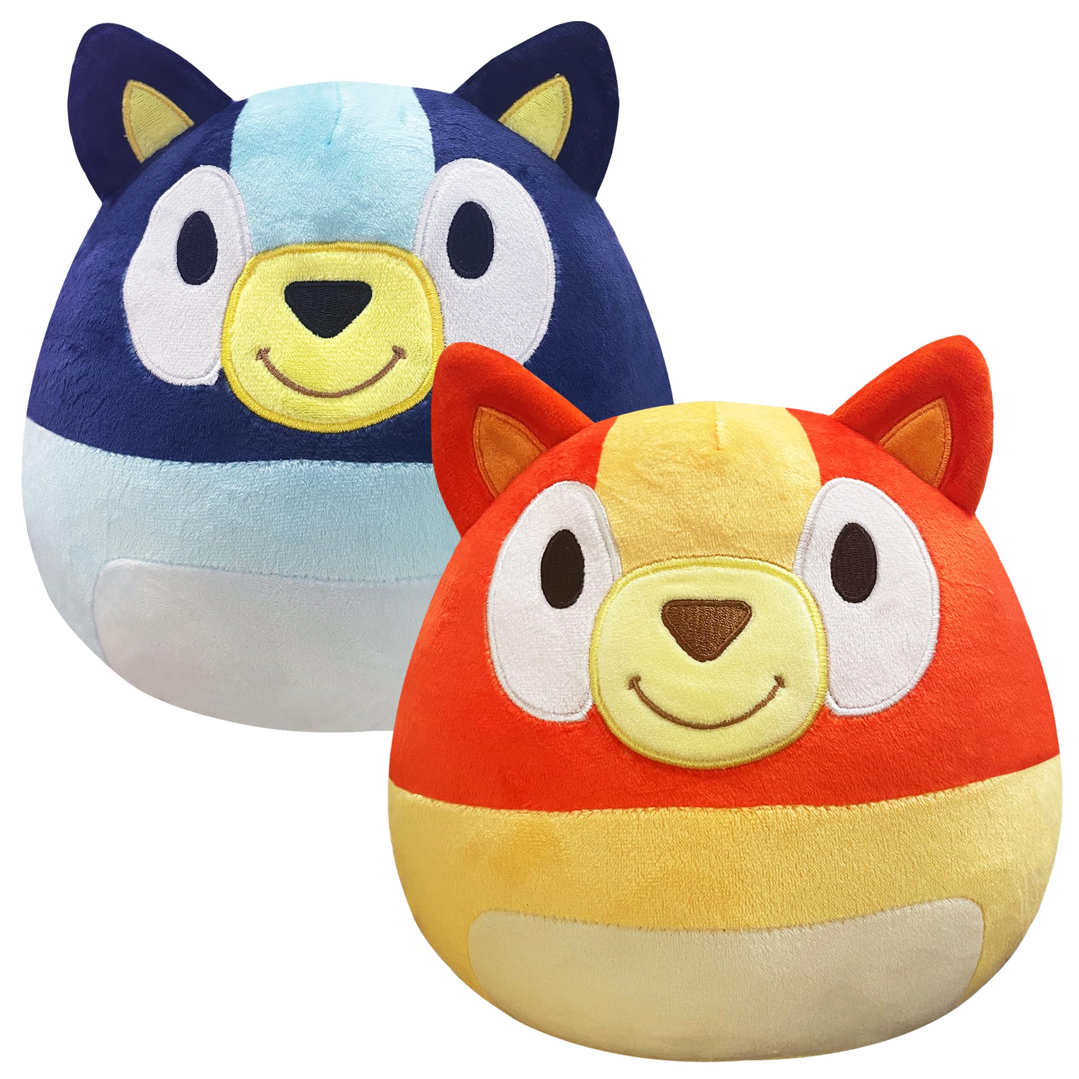 soulwolf Valentines Day Gifts for Kids, Blue Valentines Day Plush and Orange Plush, 2PCS Blue Stuffed Animal Plush Valentines Day Kids Gift