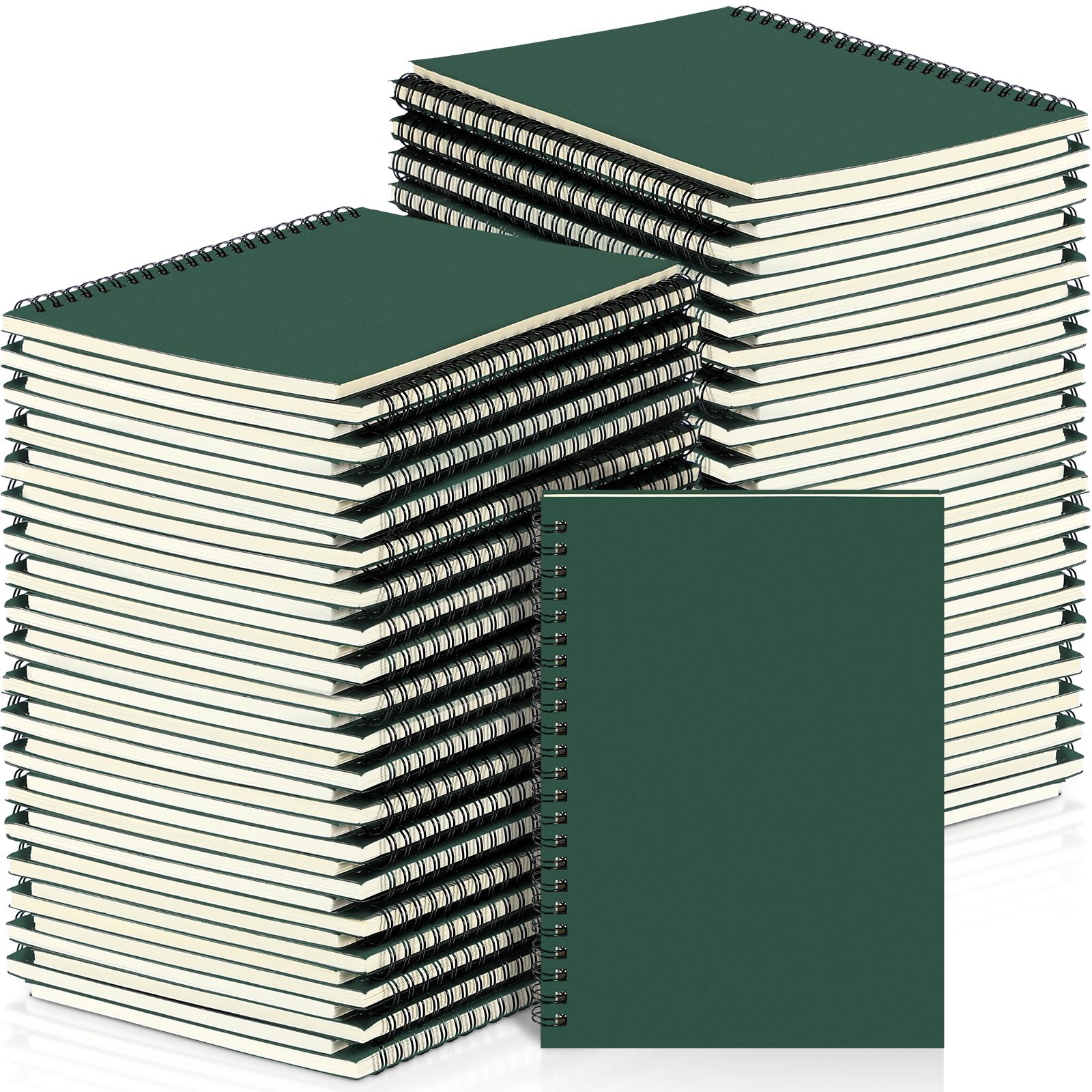 Yahenda Cuaderno en espiral a granel A5 con rayas universitarias, cuadernos rayados de 8.3 x 5.5 pulgadas, cuadernos de papel grueso para oficina, negocios, escuela, suministros de regalos (verde