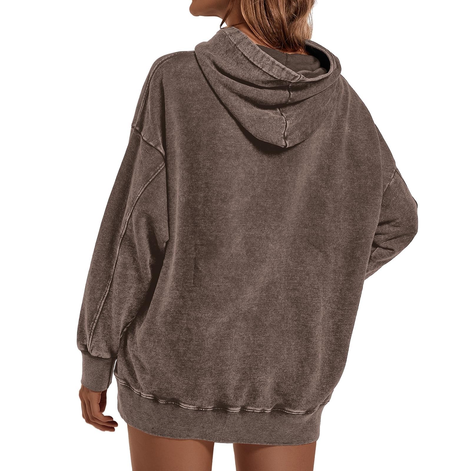 Sudaderas con Capucha de Gran tamaño para Mujer, Jersey Liso holgadas Hombros caídos, Top Holgado, Cuello Alto, Punto Ligero, Suave, fácil Lavar y Ligero/g