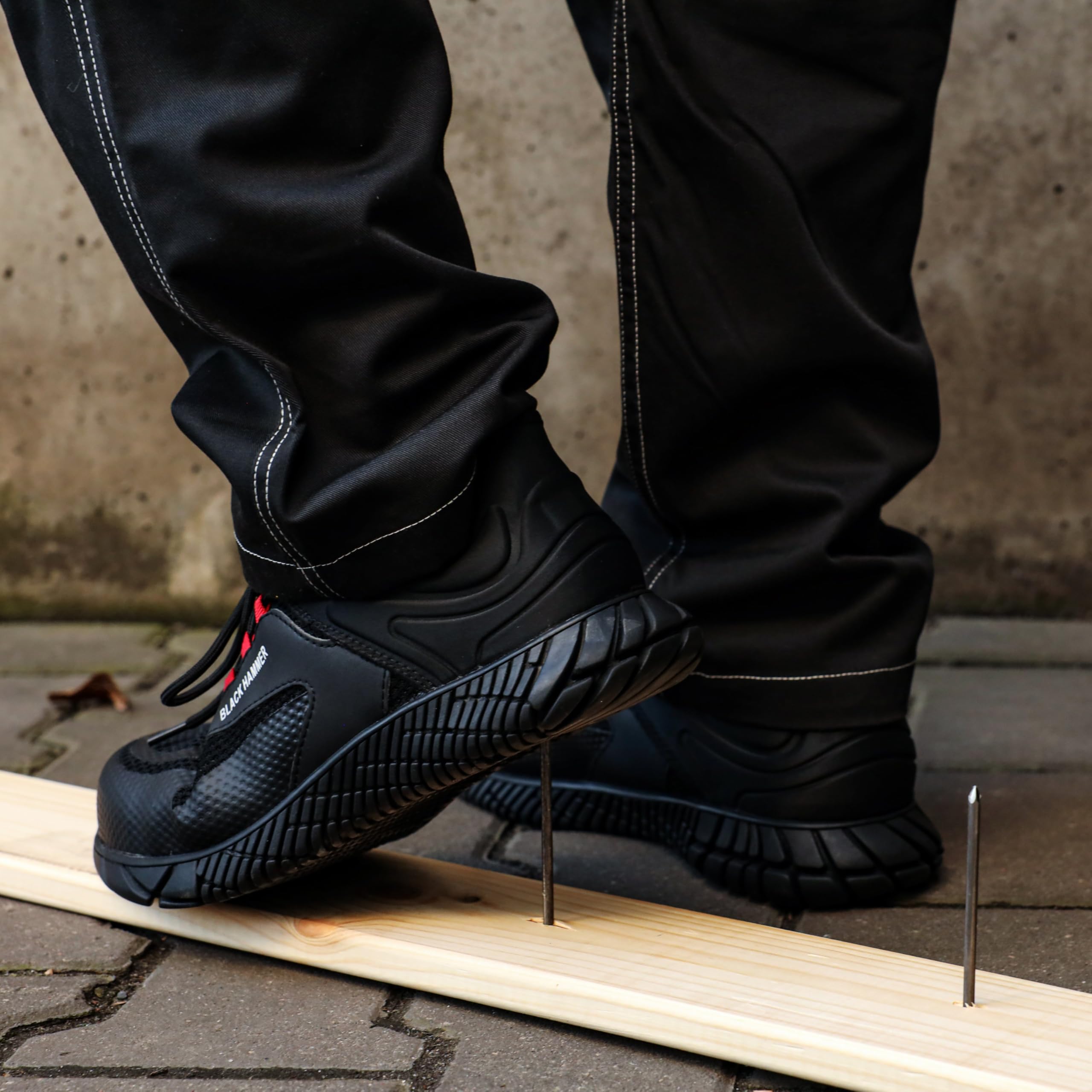 Zapatillas de Seguridad para Hombre con Cordones Manos Libres Calzado de Trabajo Ideal para Servicios públicos y almacenes Calzado Profesional S1 PL SR FO ESD Swift 5619