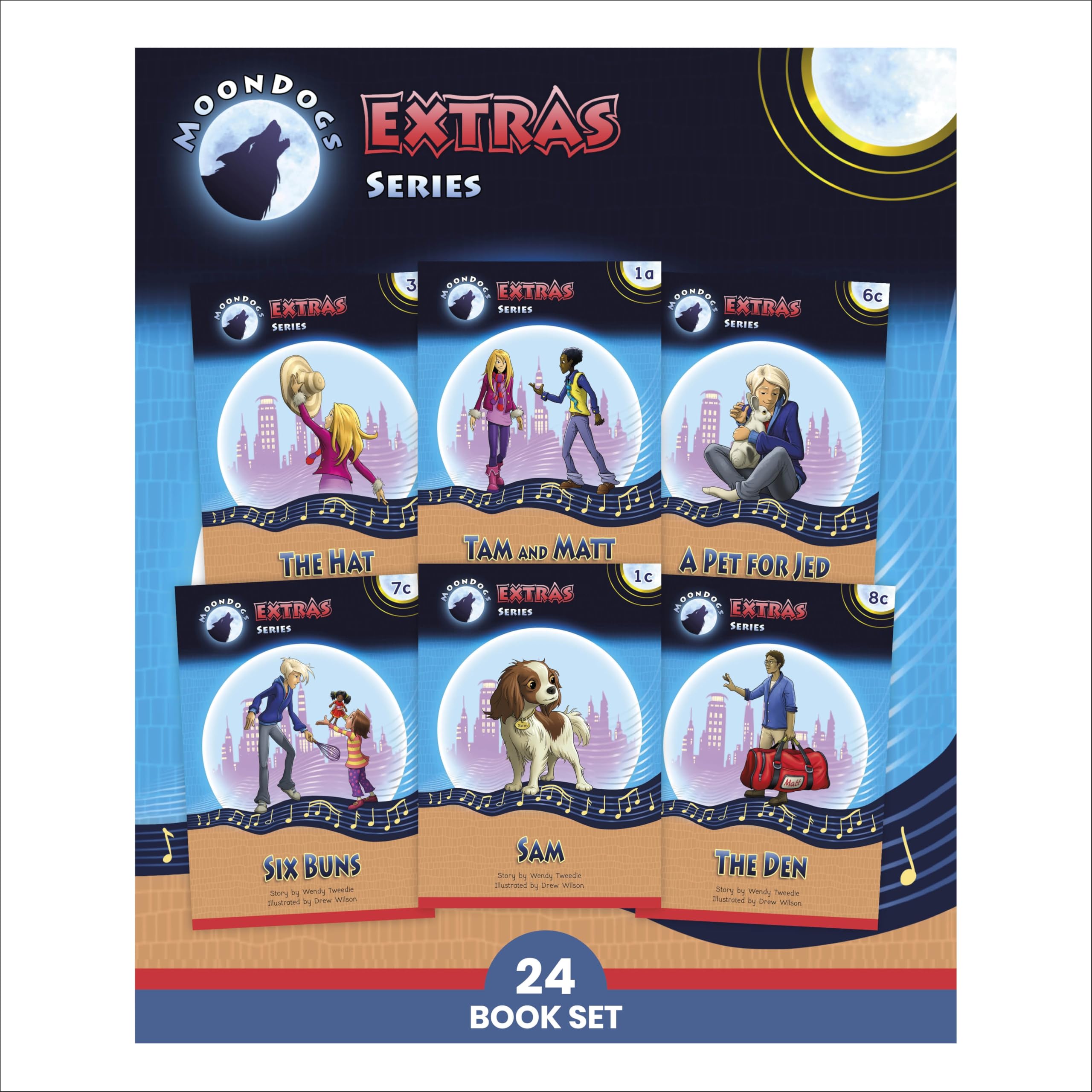 Phonic Books Moon Dogs Extras Set 2: Decodable Phonic Books for Older Readers (CVC Level, Alternative Consonants and Consonant Diagraphs) (Phonic Books Catch-Up Decodable Readers)