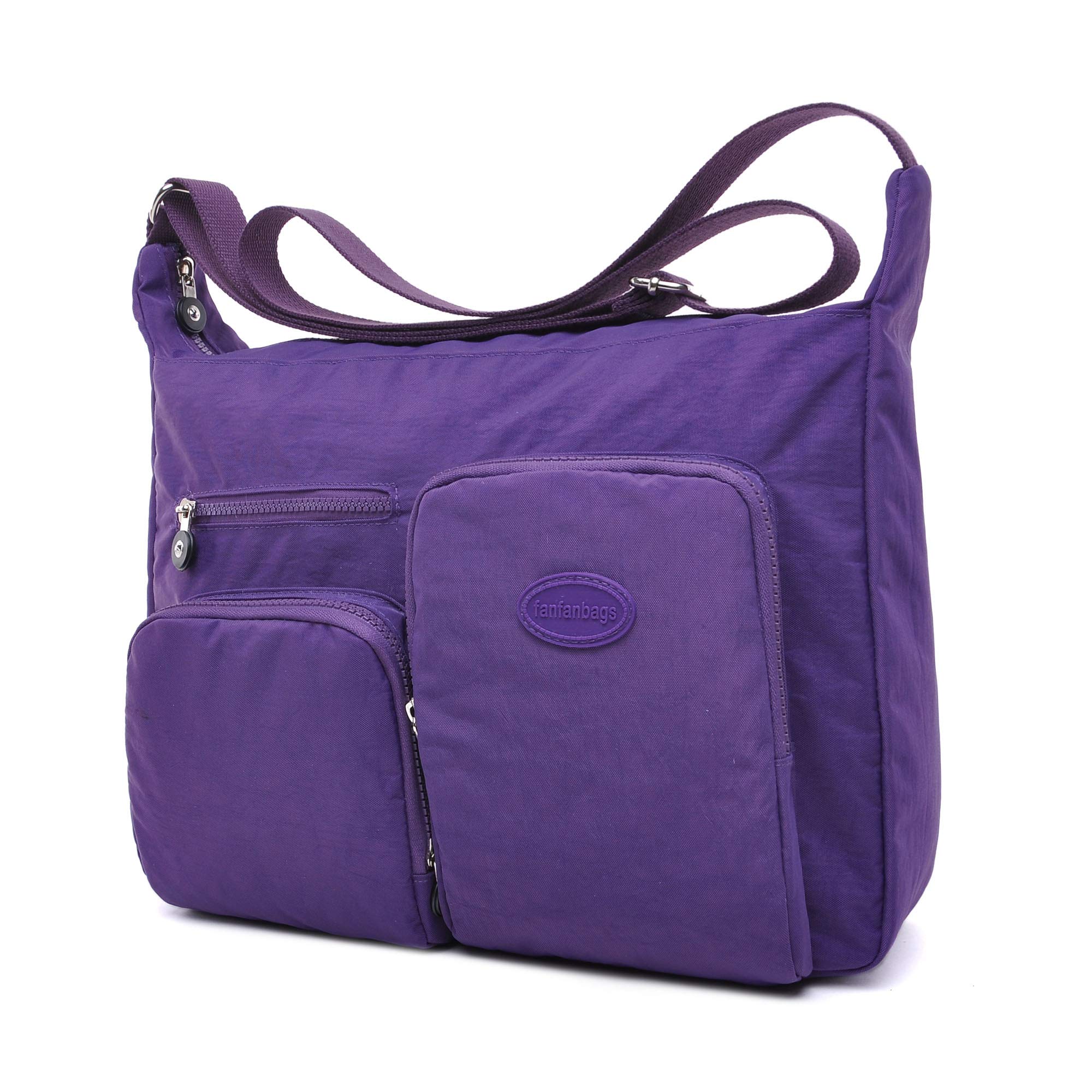 Efanliu Borsa da Viaggio Donna Grande Borse a Tracolla Scuola Postino Tasche Impermeabile Nylon Spalla Sportiva Tasca