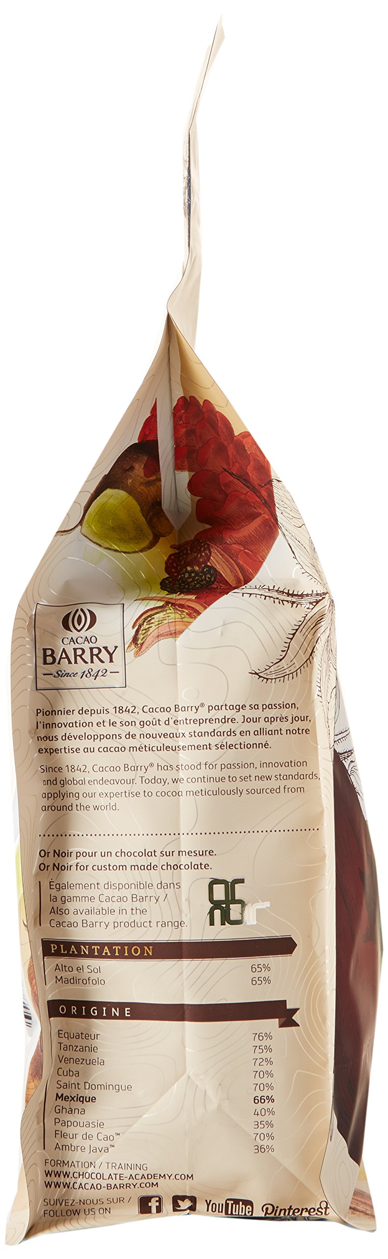 CACAO BARRY 66% Min Cacao Chocolat Mexique Pistoles 1 kg