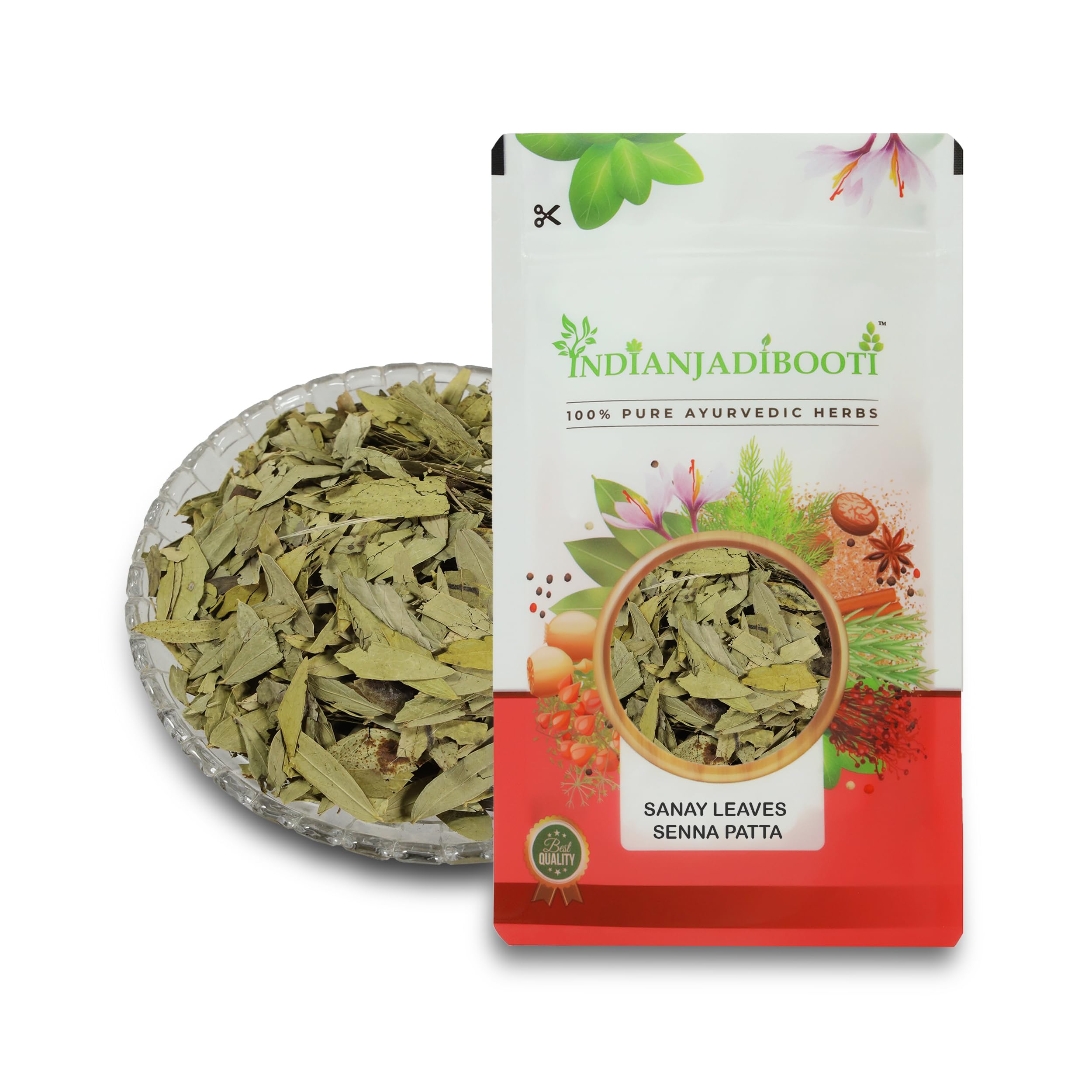 Senna Leaf Whole (100g) - Dried Cassia Angustifolia (Sanay Patti/Sonamukhi) - Natural Herbal Tea for Digestive Comfort, Regularity & Colon Cleanse - Cleaned & Stem-Free