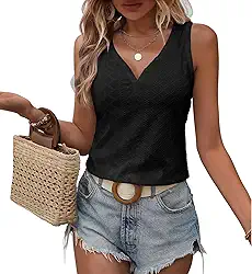 Blusa feminina com gola V e manga, túnica casual de caimento solto com detalhes bordados, camisa chique e elegante para mulheres