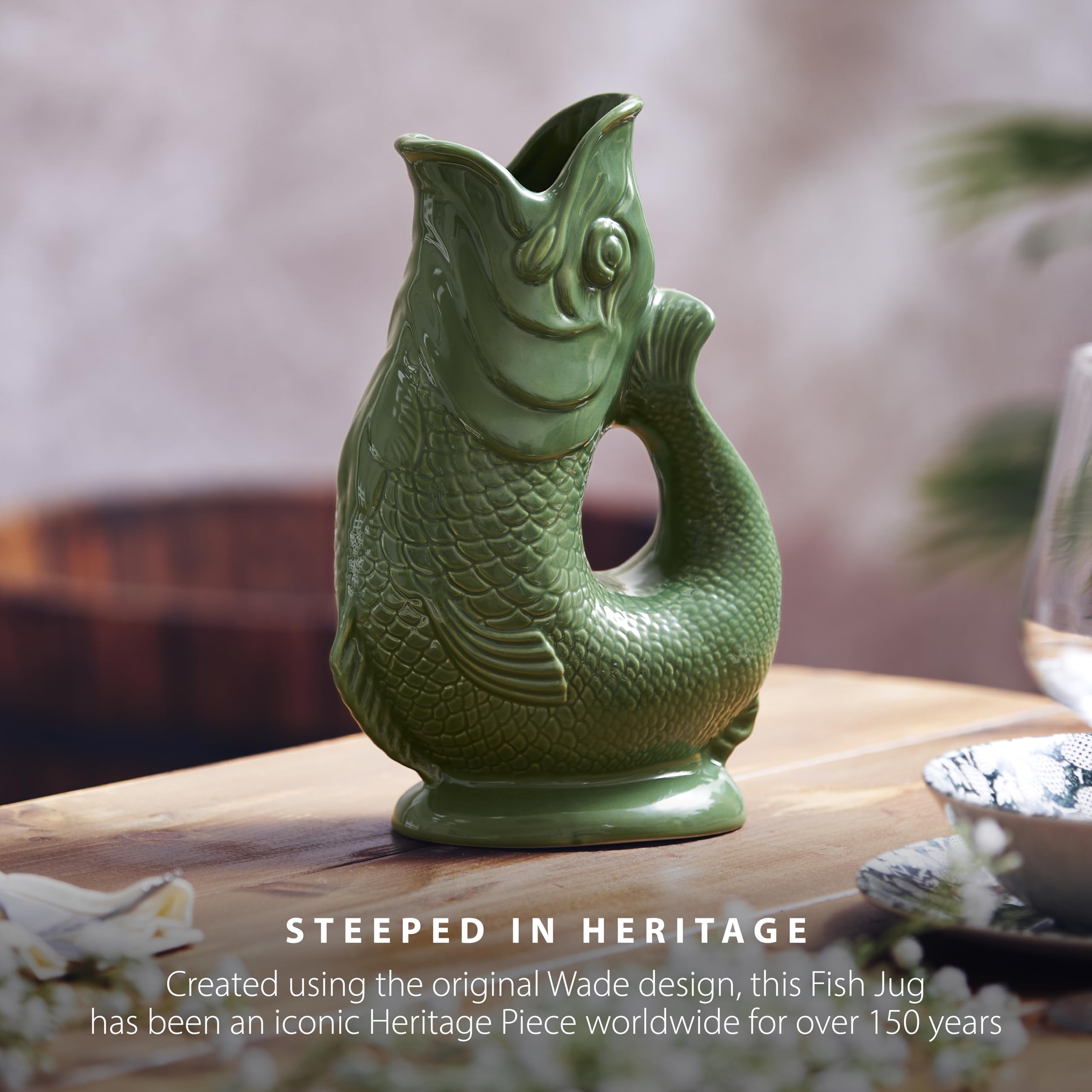 Wade Fish Jug, Handcrafted in Stoke-on-Trent England, Award-Winning Iconic UK Heritage Brand, English Earthenware, 1.2L - Image 3