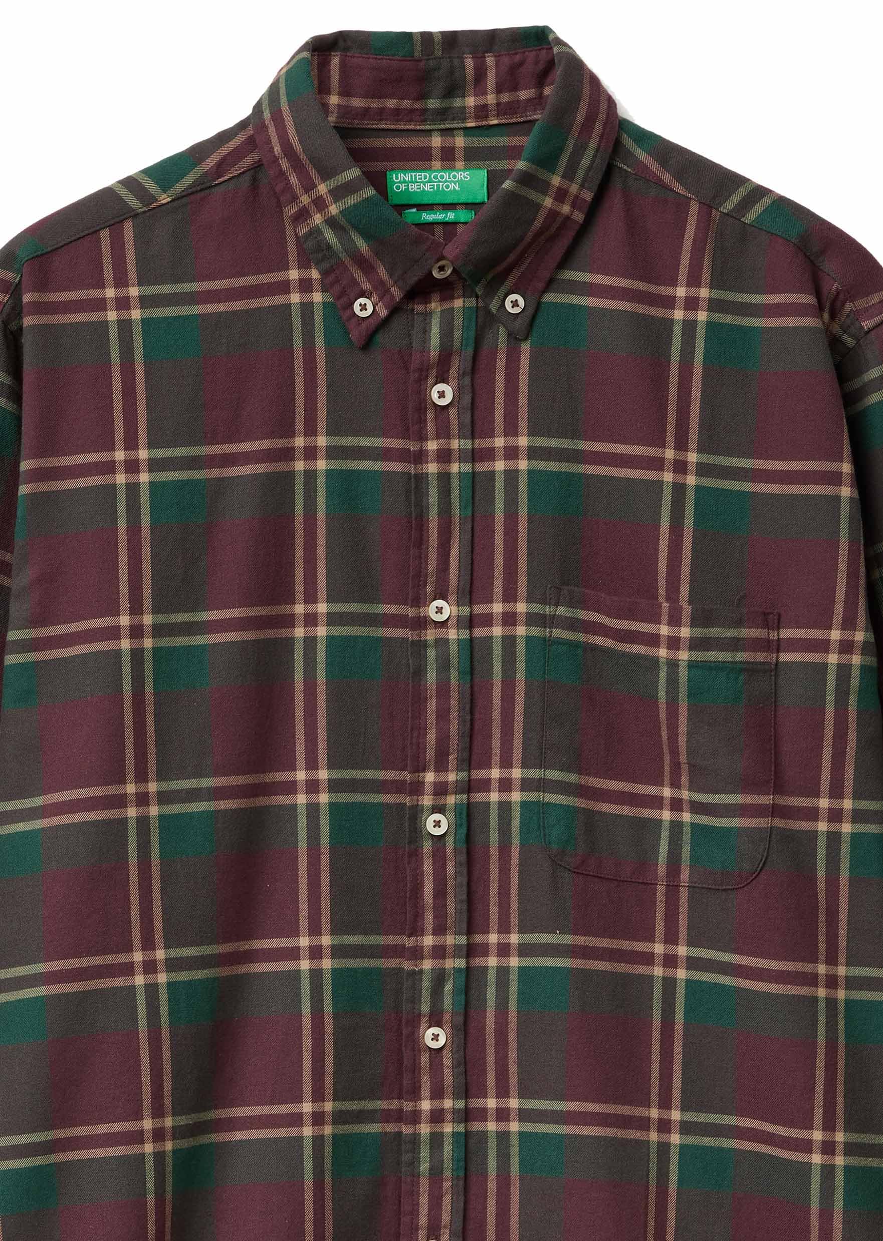 United Colors of Benetton Camicia 5tcruq04w Camicia Uomo (Pacco da 1)
