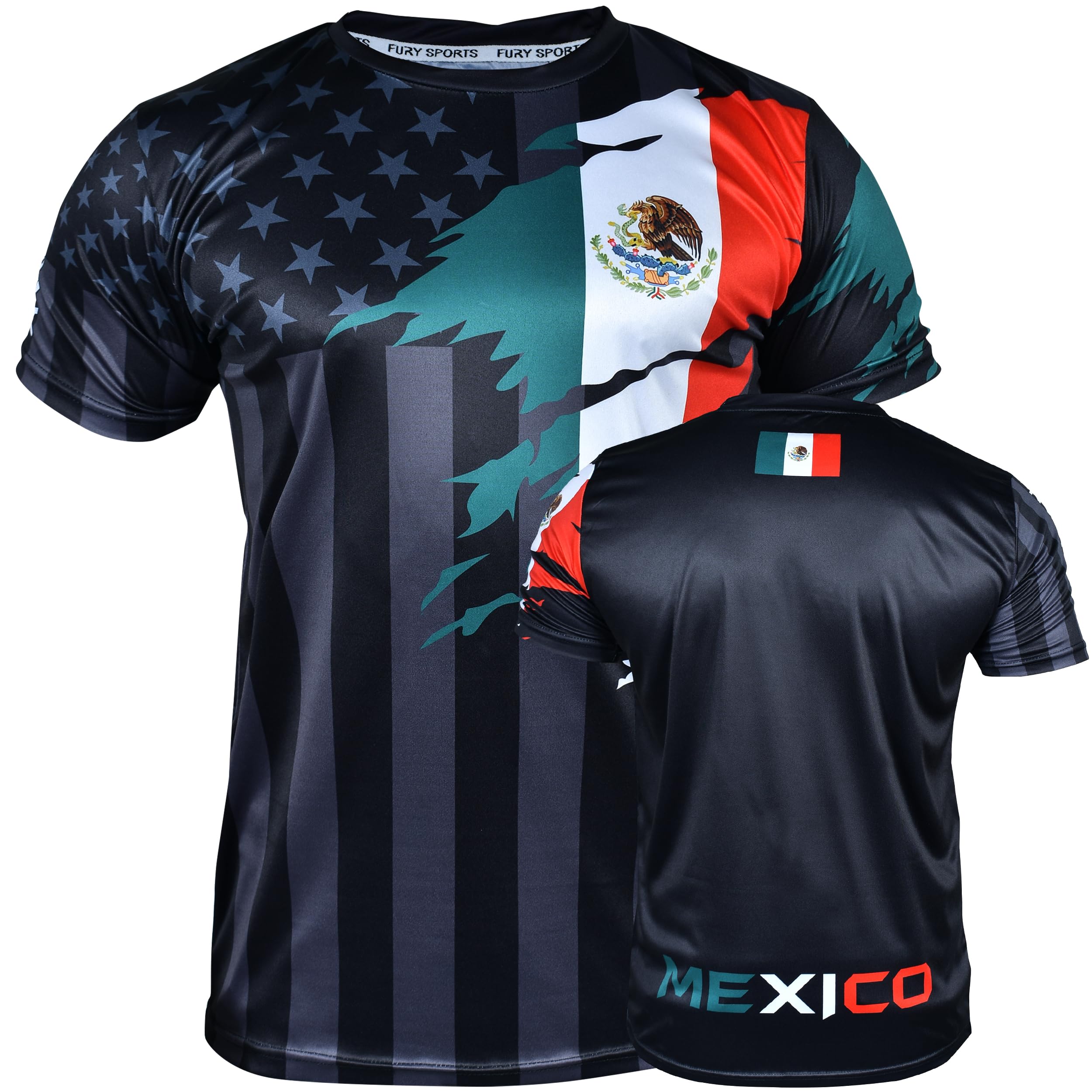 Fury USA & Mexico Flag Mix Soccer Jersey - Unisex Camiseta