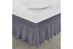 Utopia Bedding's Pristine Grey Bed Skirt: Enhance the Elegance of Your Bedding Ensemble