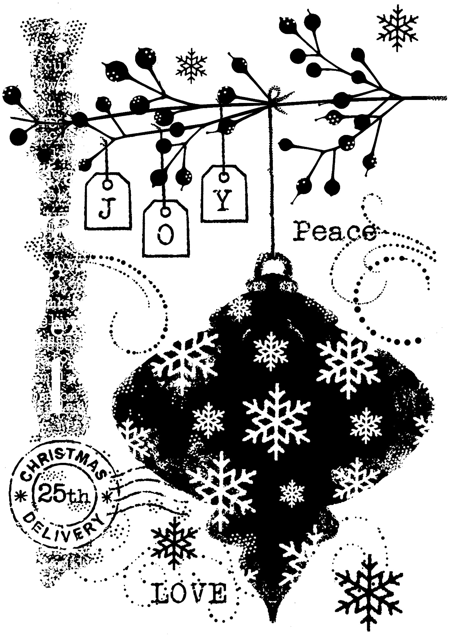 Woodware Clear Stamp Set-Winter Bauble, 4 X 6 In