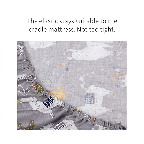 Miniatura 2 de ALVABABY Juego de 2 fundas para cambiadores de 100 % algodón orgánico, suave y ligero, colchón para cuna de bebé para niños y niñas, 2TWCZ05