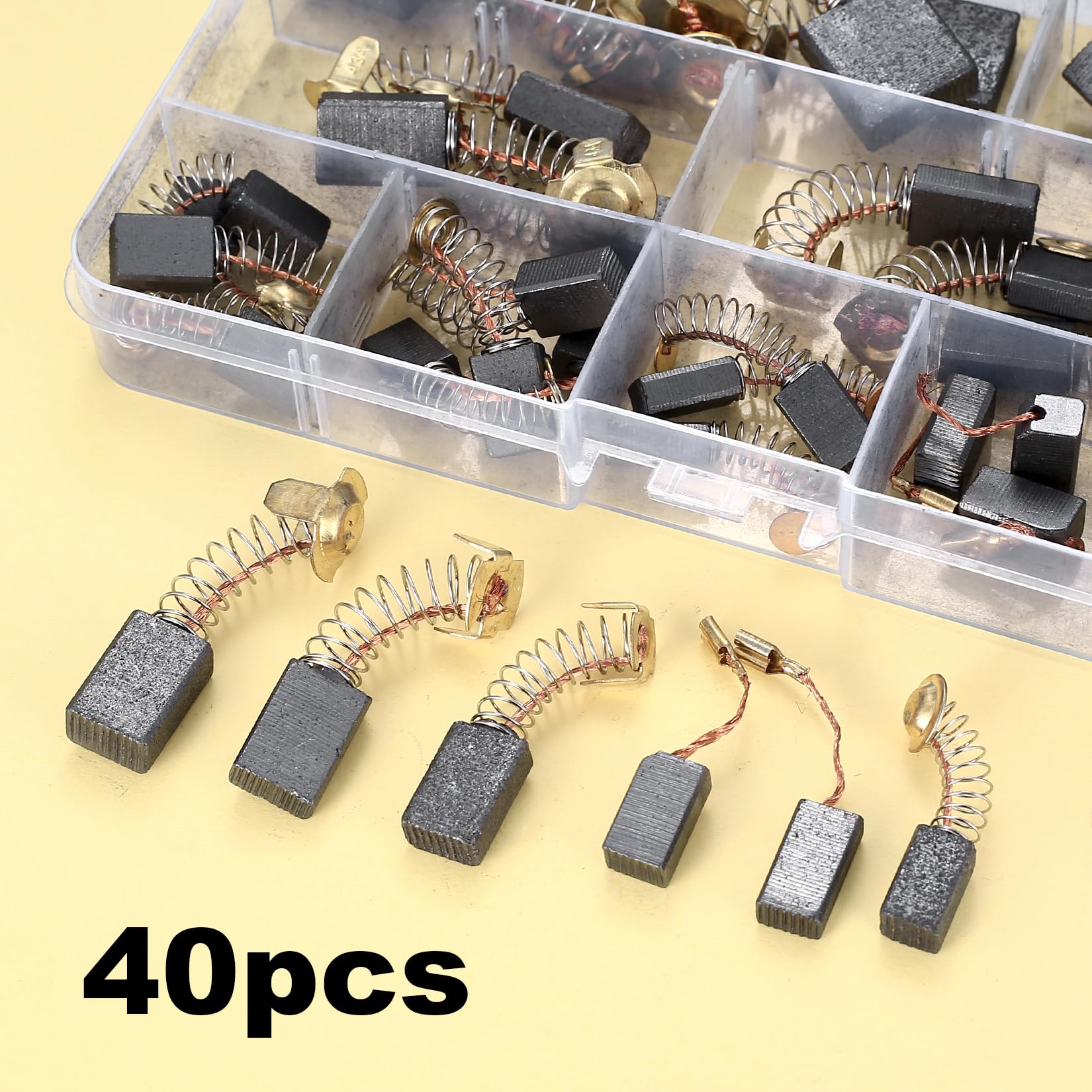 40 Spazzole Di Carbone Per Motori Elettrici | 10 Misure Diverse | Per Elettroutensili E Smerigliatrici - Foto 7