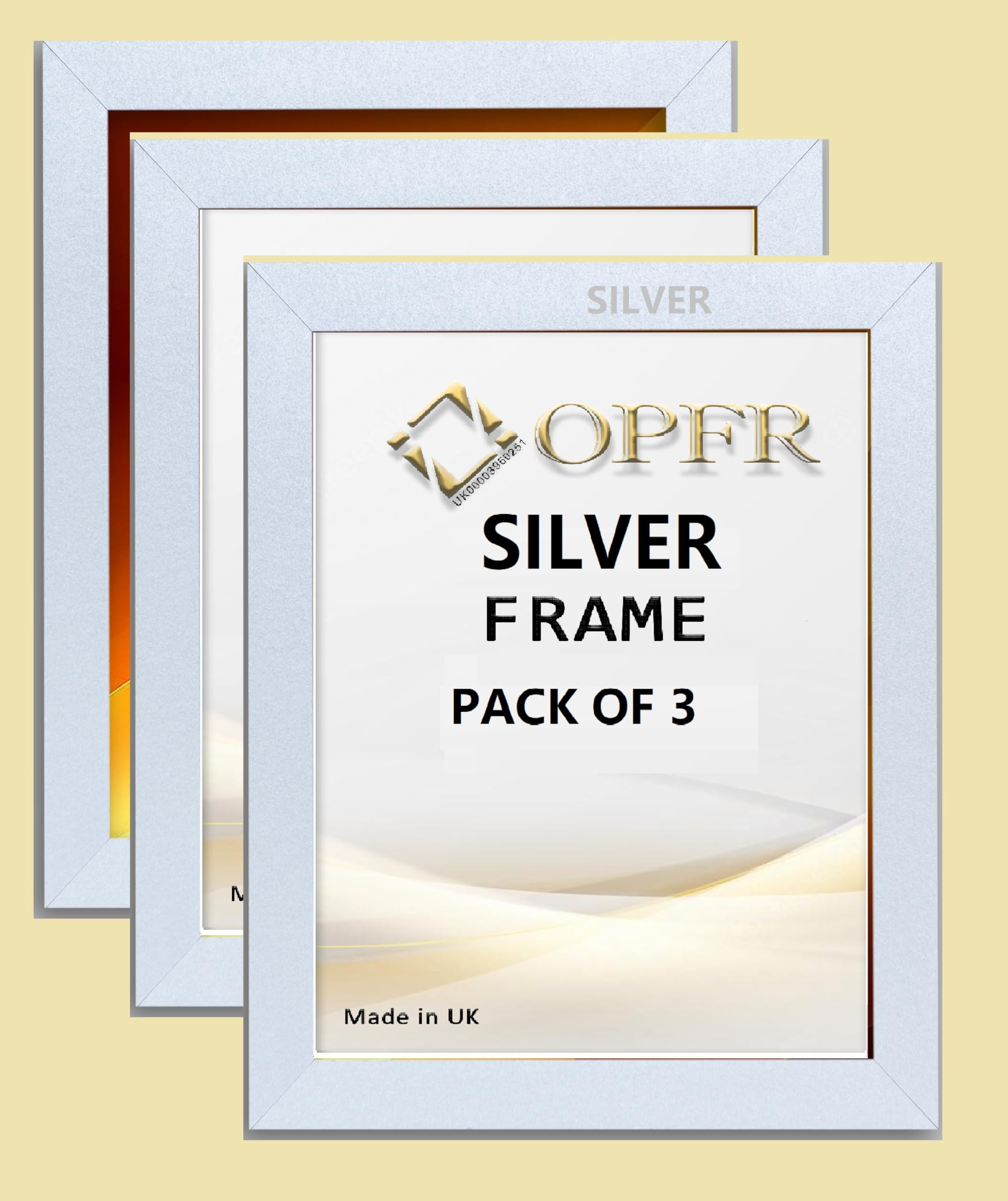 Pack Of 3 Poster Picture Frames (Silver, A5(210mmX148mm)
