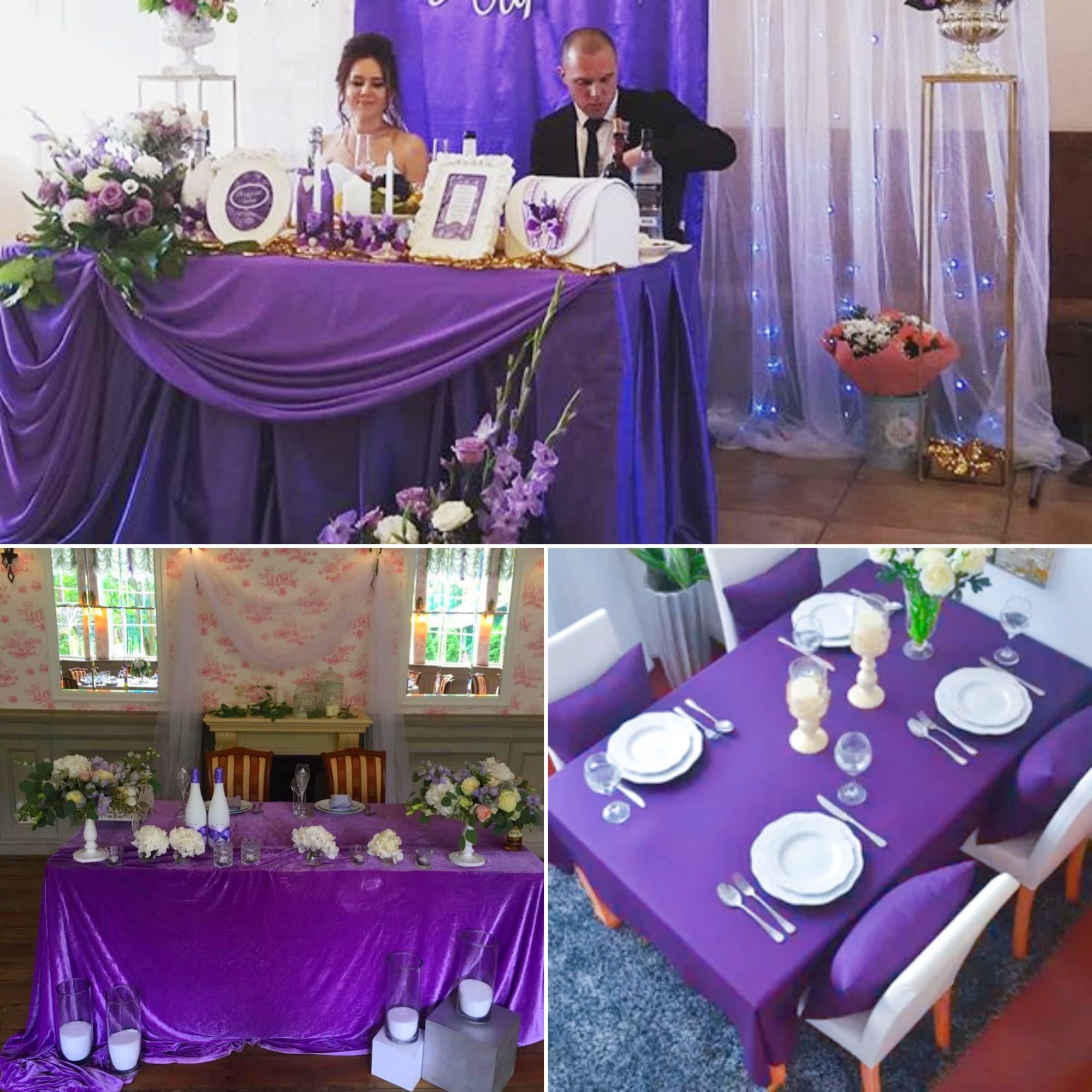 Paquete de 12 manteles rectangulares de satén para bodas, manteles rectangulares de seda brillante, tela suave, para bodas, banquetes, fiestas, eventos, decoración de mesa de celebración de cumpleaños