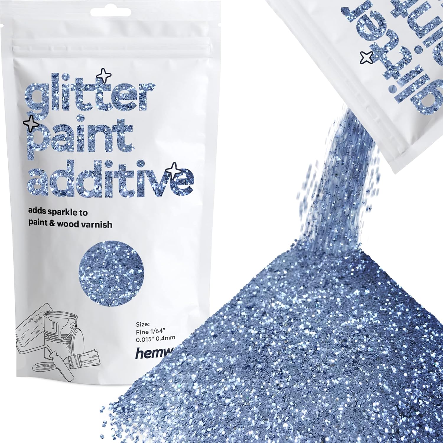 Hemway Glitter Paint Additive 100g / 3.5oz Crystals for Acrylic