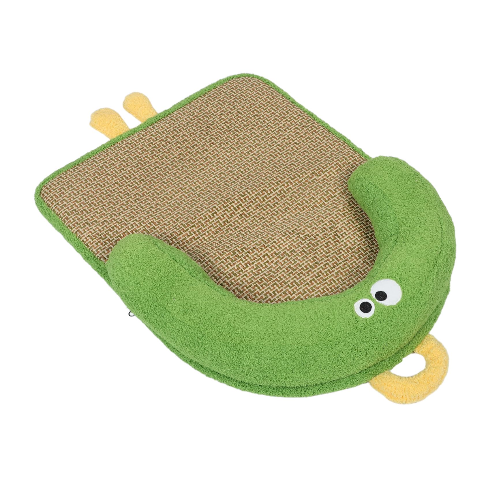 Kühlmatte für Haustiere mit Kissen, Geflochten, Rattan Baumwolle Grün