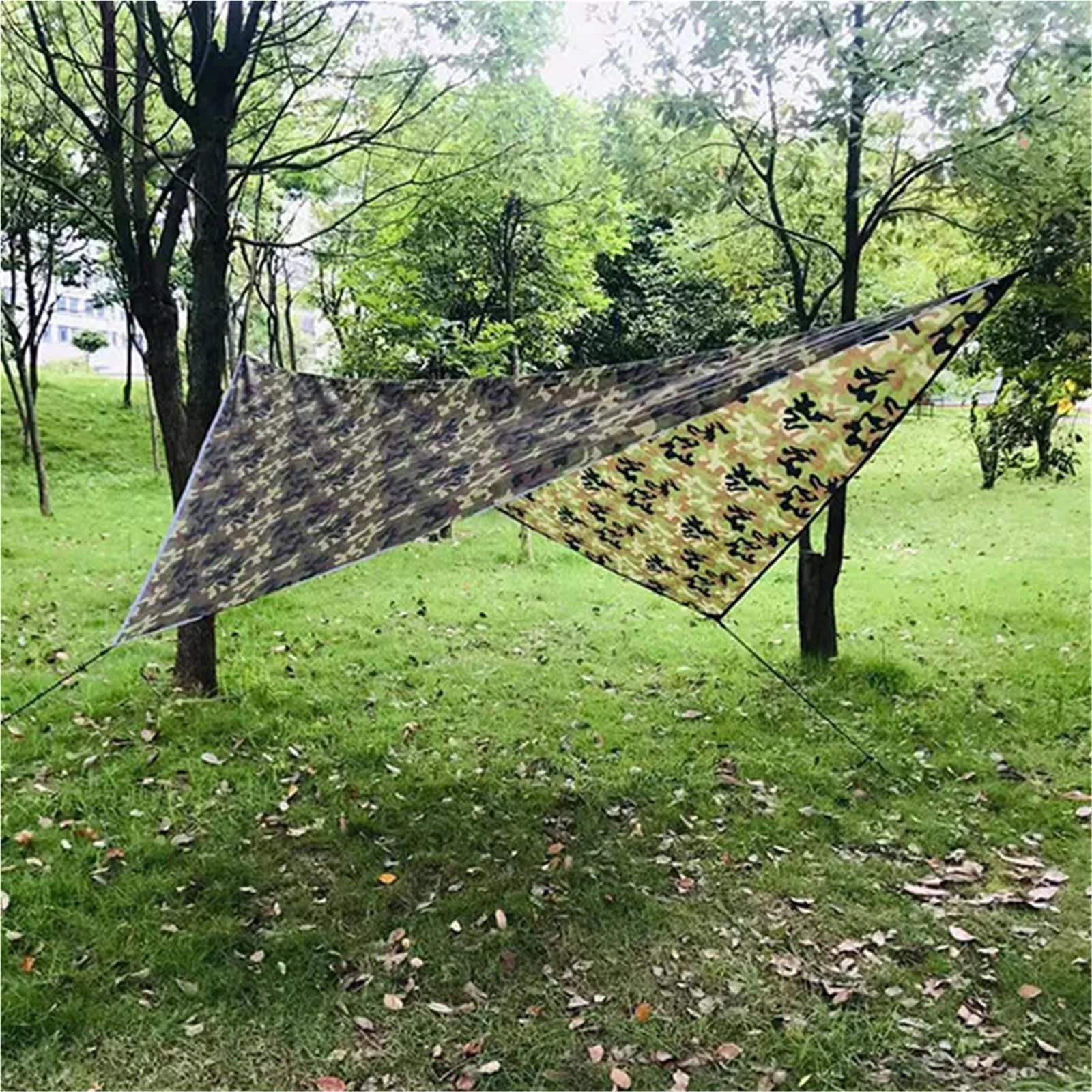 Teli per Tende da Campeggio Multi Size Tende a baldacchino Tarp Outdoor Impermeabile Telo da Campeggio Baldacchino da Giardino Parasole Telo Antipioggia Riparo Mat(300x300cm)
