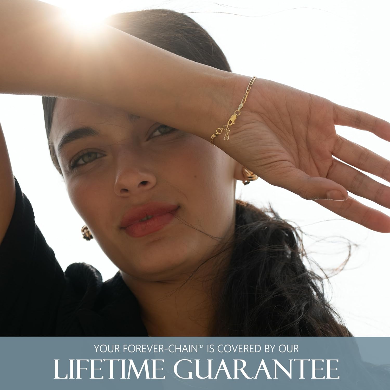 KISPER 18K Gold Plated 925 Sterling Silver Chain Bracelets for Women, Waterproof Tarnish Resistant, Curb/Rope/Figaro/Mariner Link Bracelet, 6.5, 7, 8, 9 Inch - Image 5