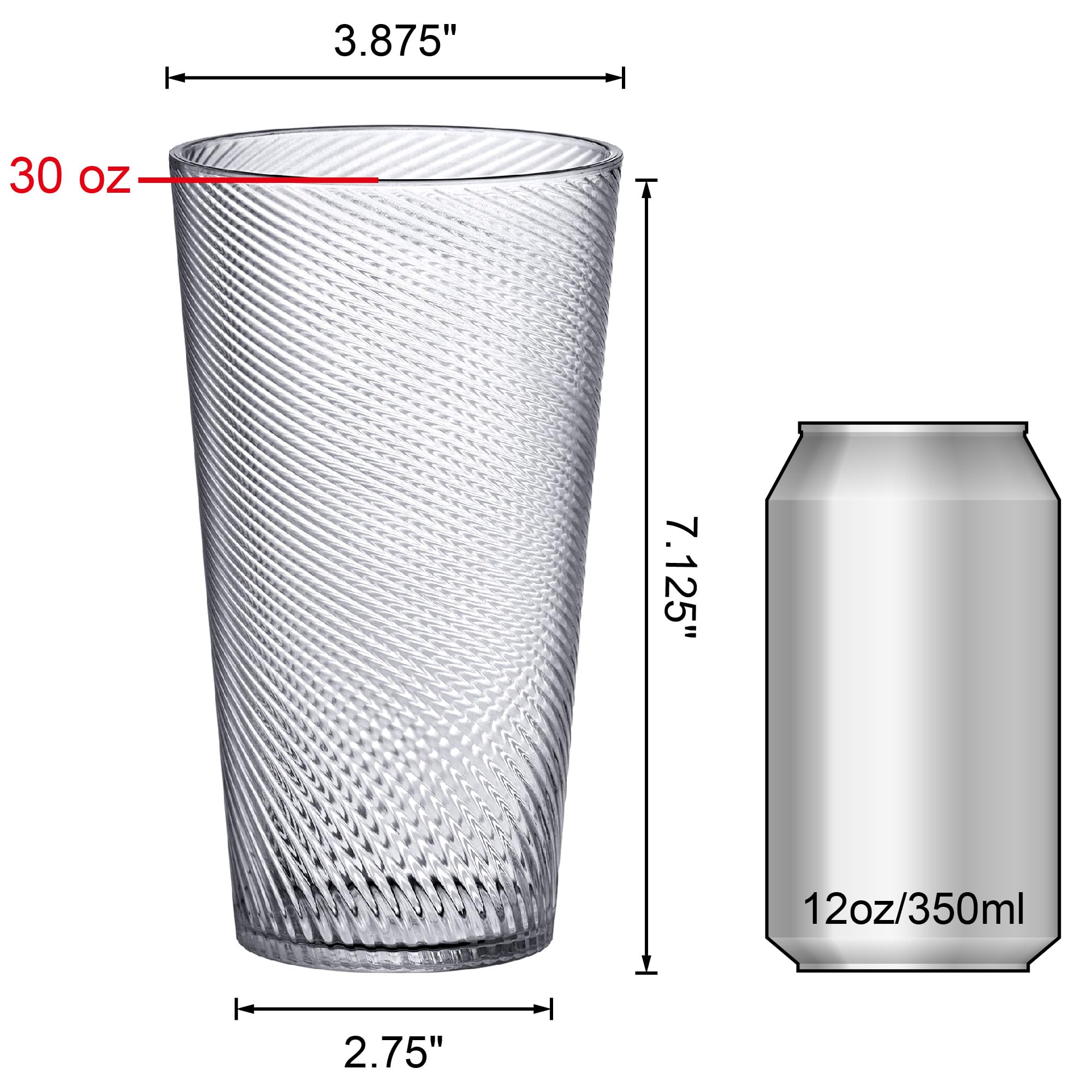 Amazon.com | Amazing Abby - Breeze - 30-Ounce Plastic Tumblers (Set of 6),  Iced-Tea Drinking Glasses, All-Clear Reusable Cups, Stackable, BPA-Free,  Shatter-Proof, Dishwasher-Safe: Tumblers & Water Glasses