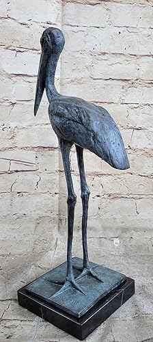 Miniatura 5 de Art Deco Bugatti - Estatua decorativa especial de escultura de bronce con cigüeña, cigüeña, pájaro, decoración de cabaña, estatua decorativa por