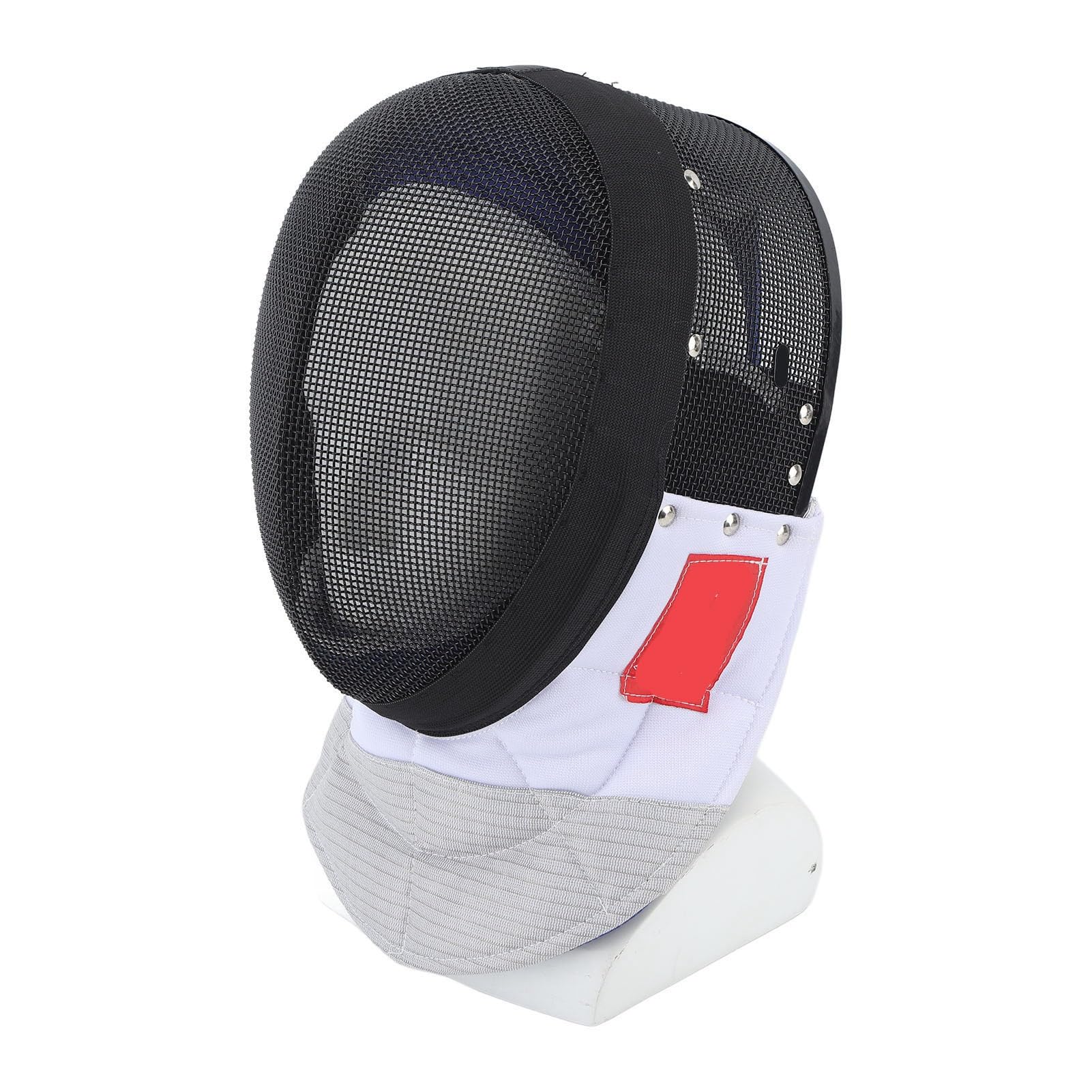 Masque d'escrime 350N, Masque d'épée Noir de Style Fixe, Couvre-Chef de Protection pour Les Escrimeurs, Léger et Design