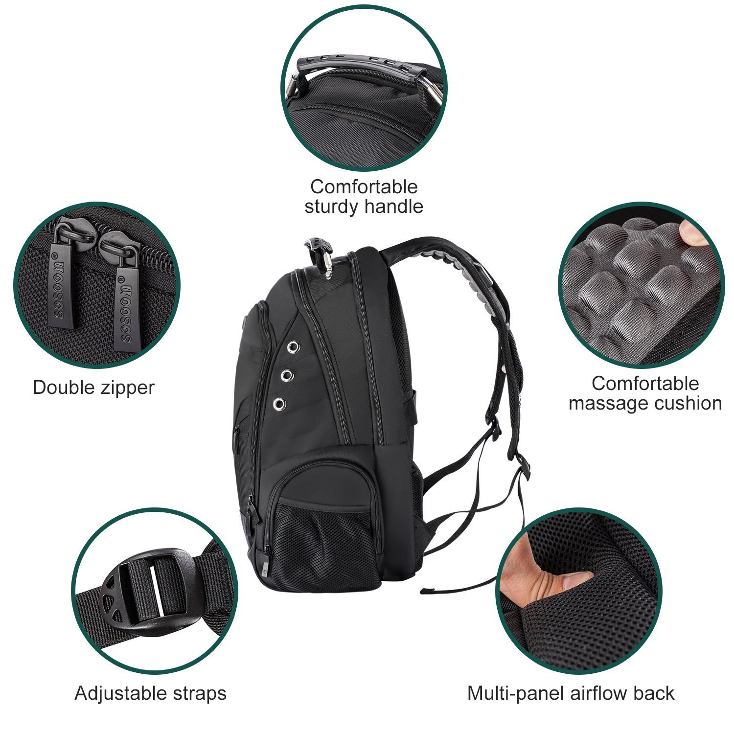 30 inch laptop backpack Ozark Trail 30L Commuter Backpack, with Laptop Compartment for Work or Travel, Black, Size: Regular