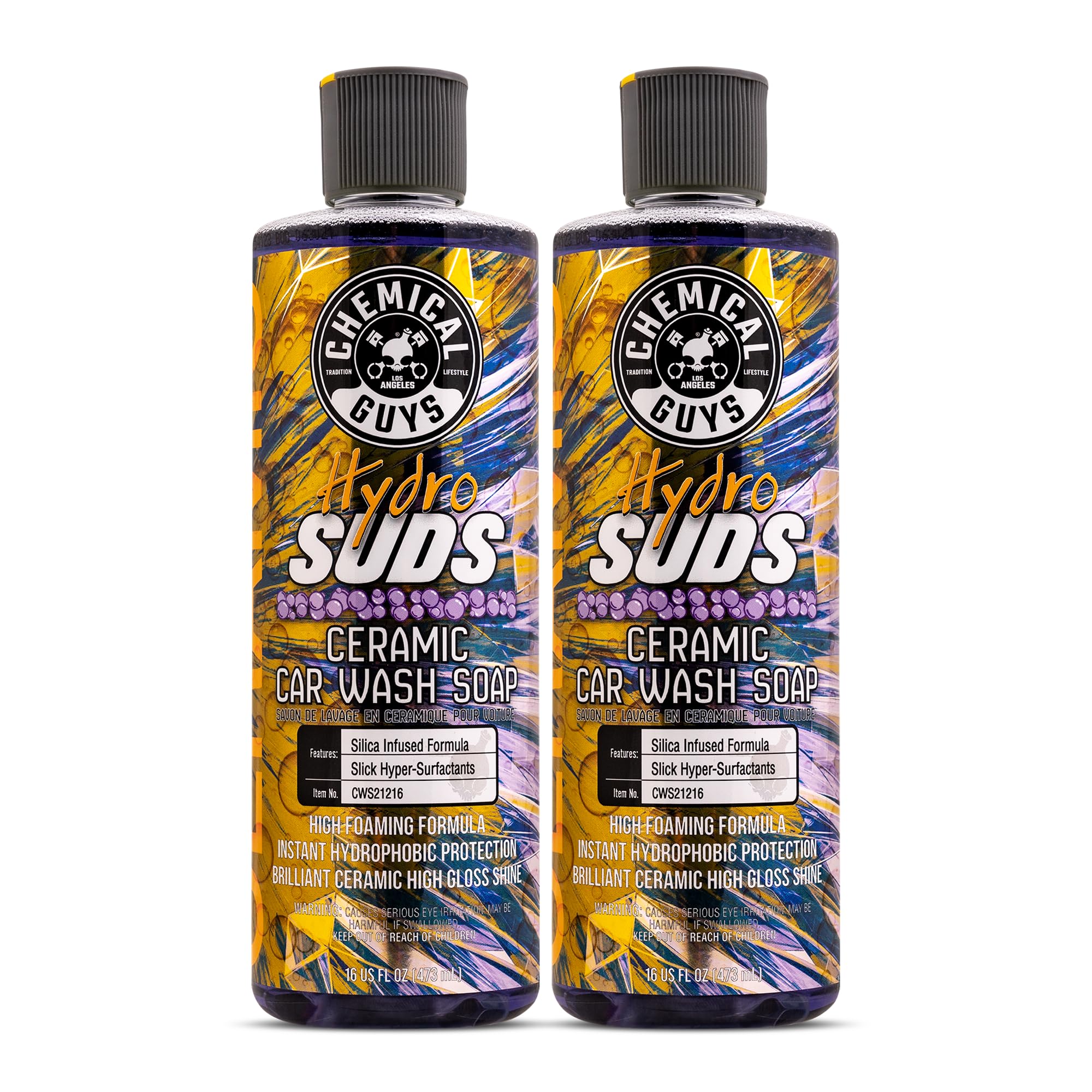Chemical Guys, HydroSuds Ceramic Foaming Car Wash Soap, Berry, 16 oz, 2 Pk