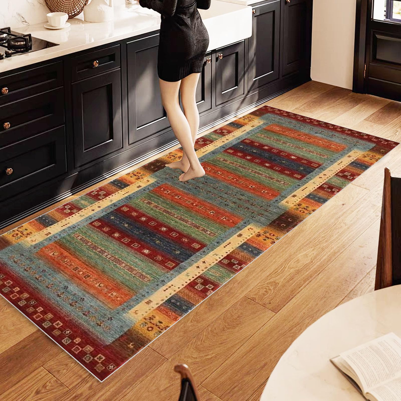 Tappeto Runner Per Corridoio Tappeto Cucina Antiscivolo Lavabile Moderno 90 X 160 Cm Tappeto Passatoia Da Ingresso Pelo Corto, Tappeto Lungo Per Soggiorno, Camera Da Letto, Lavanderia, Entrata