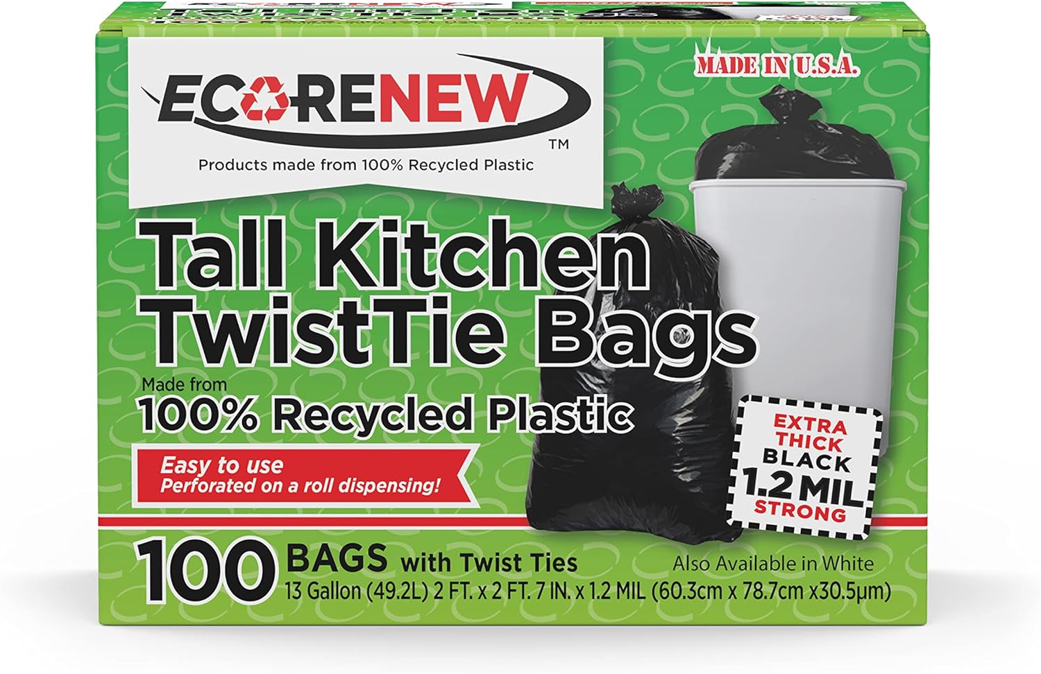 Eco Renew Tall Kitchen Trash Bags, 13 Gallon Sweden Ubuy