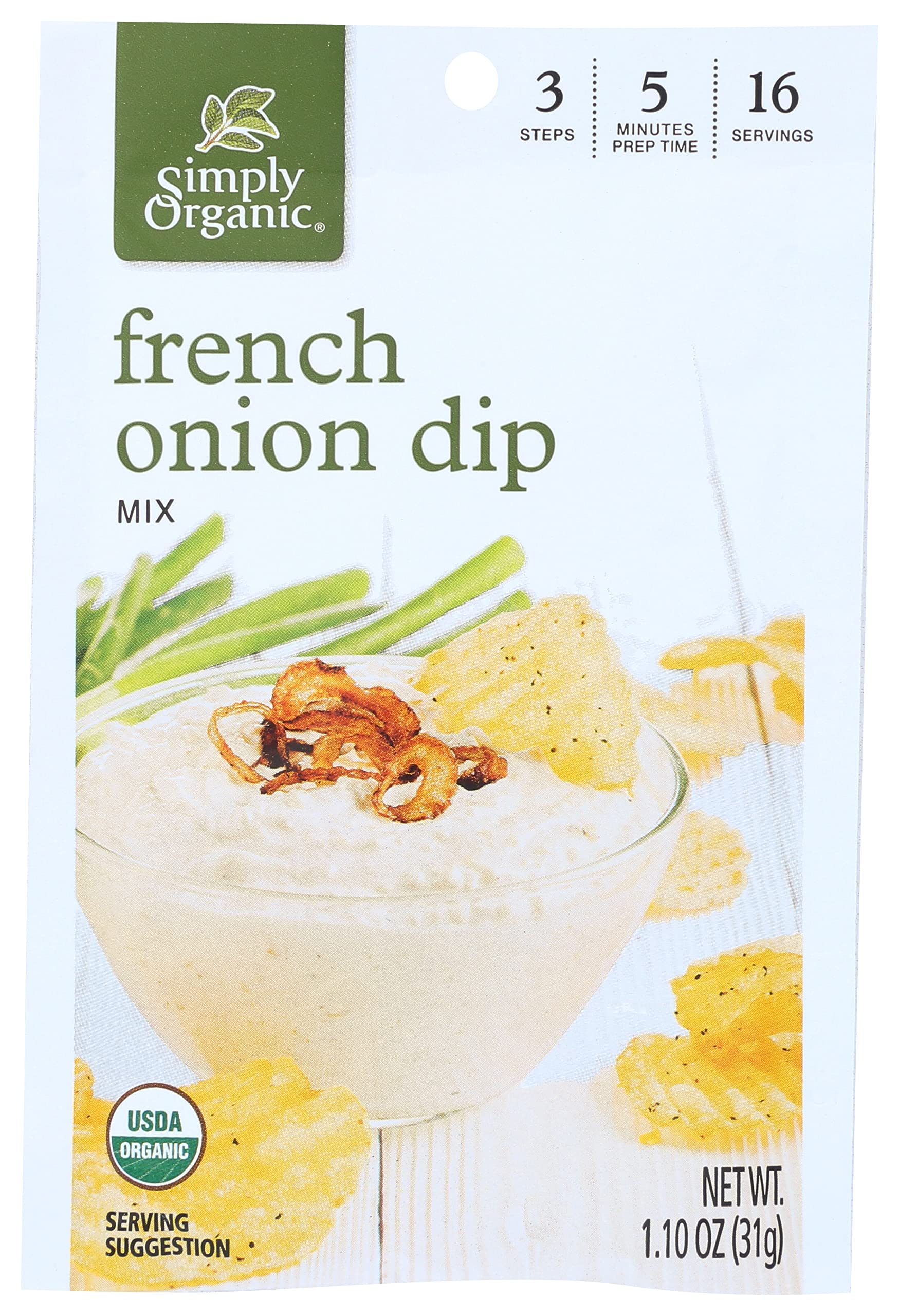 Simply Organic Dip Mix French Onion Org, 1.1 Oz (Pack Of 12)