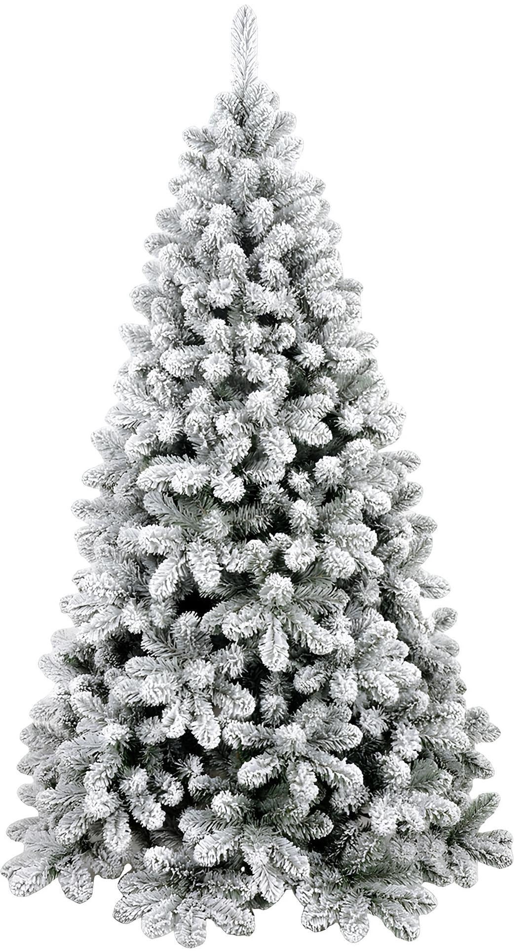 Albero di natale INNEVATO 150/180/210/230/270CM SUPERFOLTO REALISTICO (210)