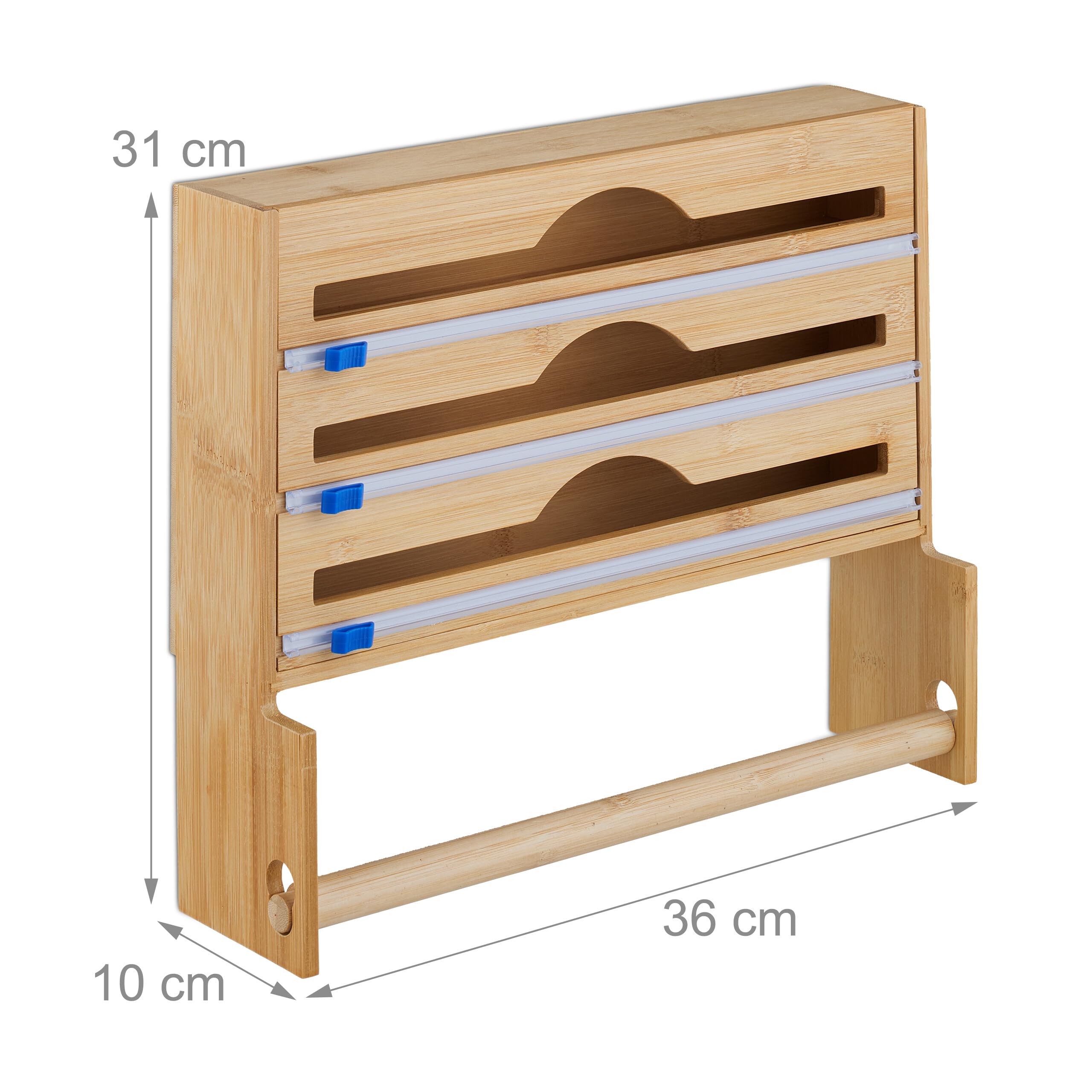 Rollenhouder - Hout - Keukenrol, Aluminium en folie | Kadaky